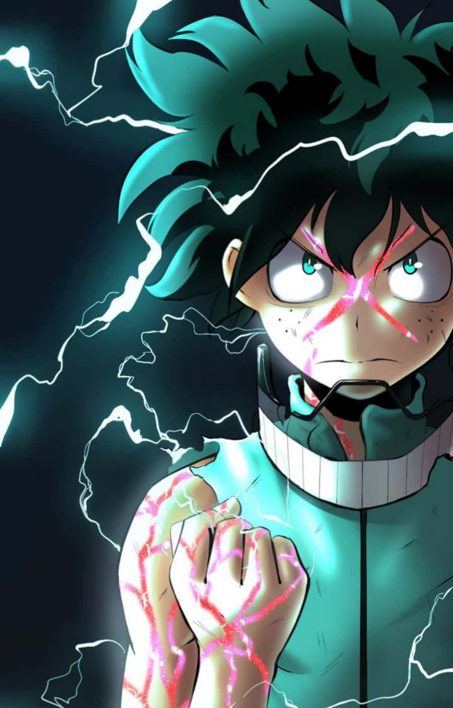 Deku, My Hero Academia, teal hair, HD Phone Wallpaper