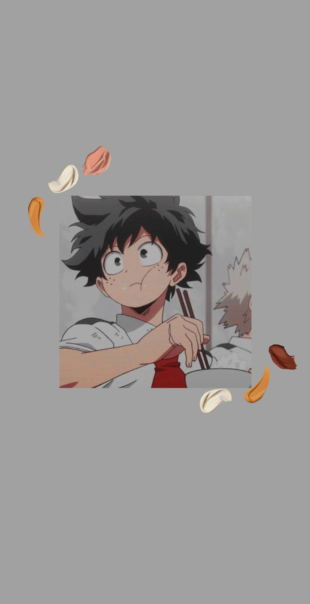 Deku, anime boy, messy black hair, Full HD Phone Wallpaper