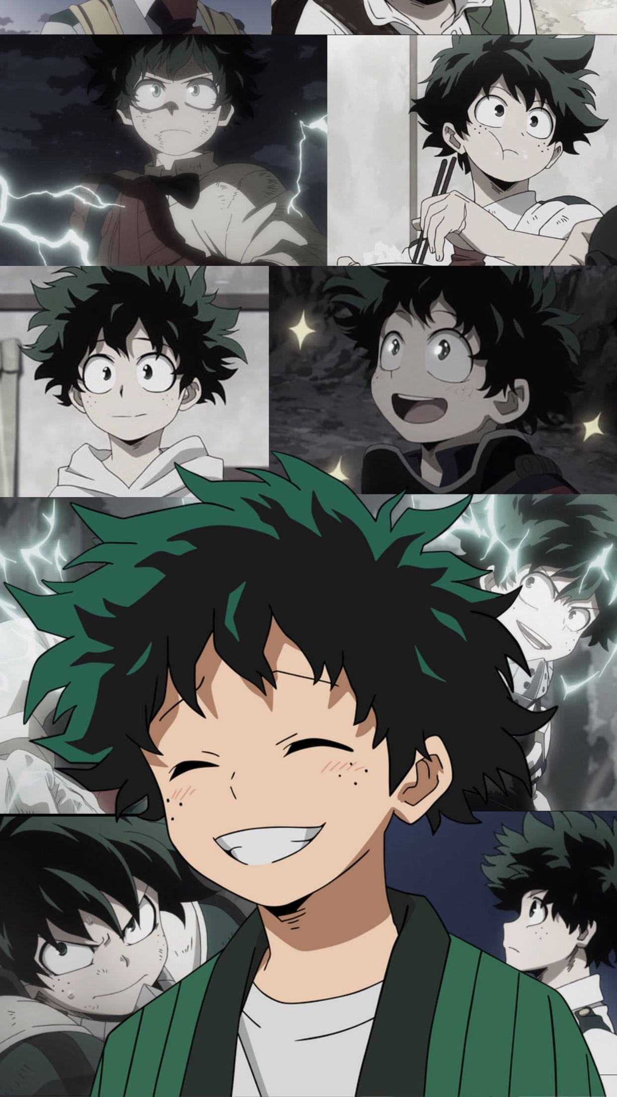 Deku, PFP, comic collage, Full HD Phone Wallpaper