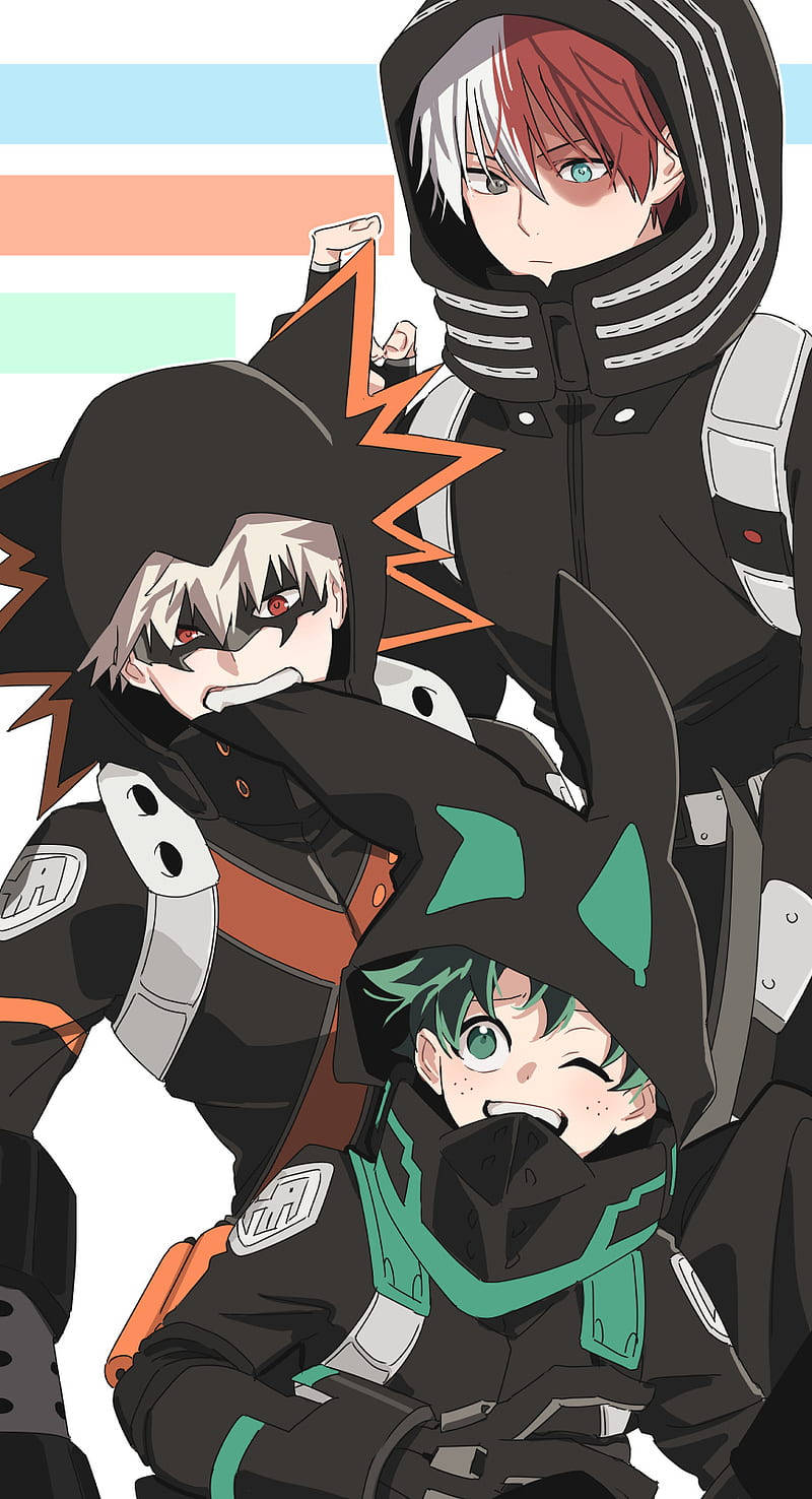 Deku, Todoroki, Bakugou, HD Phone Wallpaper