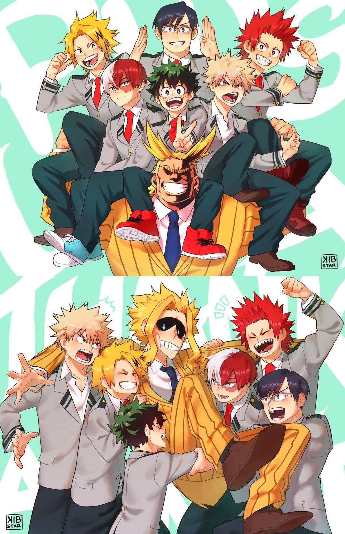 Deku, Todoroki, Bakugou, HD Phone Wallpaper