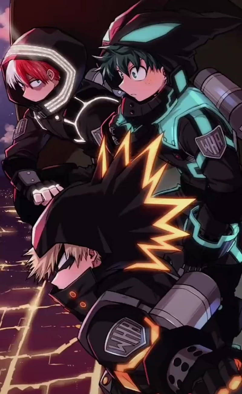 Deku, Todoroki, Bakugou, HD Phone Wallpaper