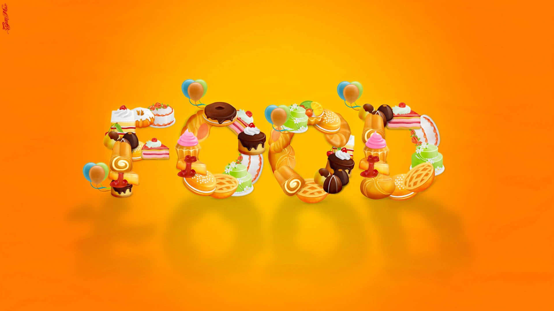 Delectable Desserts, orange background, 1000, Full HD Desktop Wallpaper