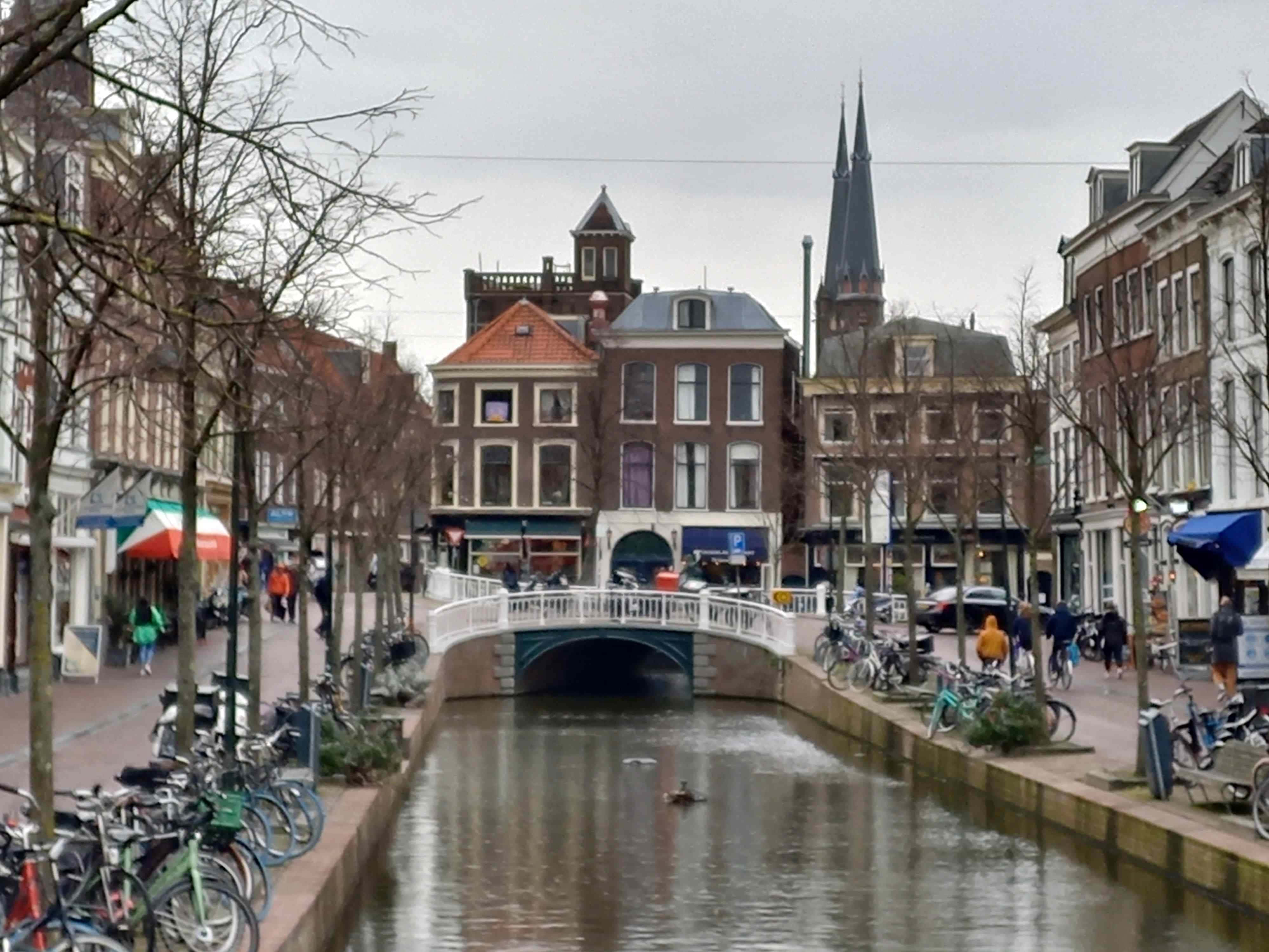 Delft, canal, bridge, 4K Desktop Wallpaper
