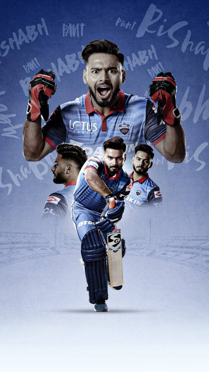 Delhi Capitals, blue and red gear, cricket player, HD Phone Wallpaper