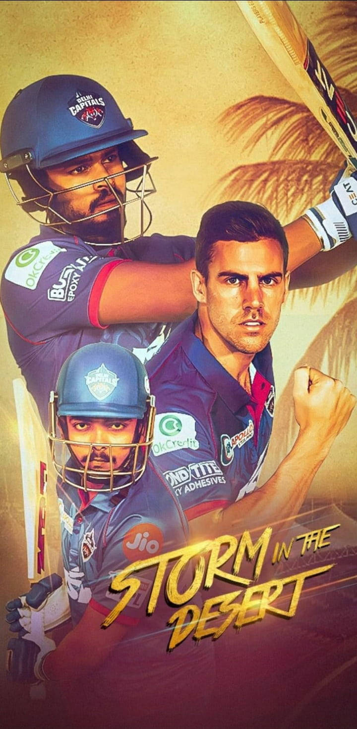 Delhi Capitals, desert, palm trees, HD Phone Wallpaper