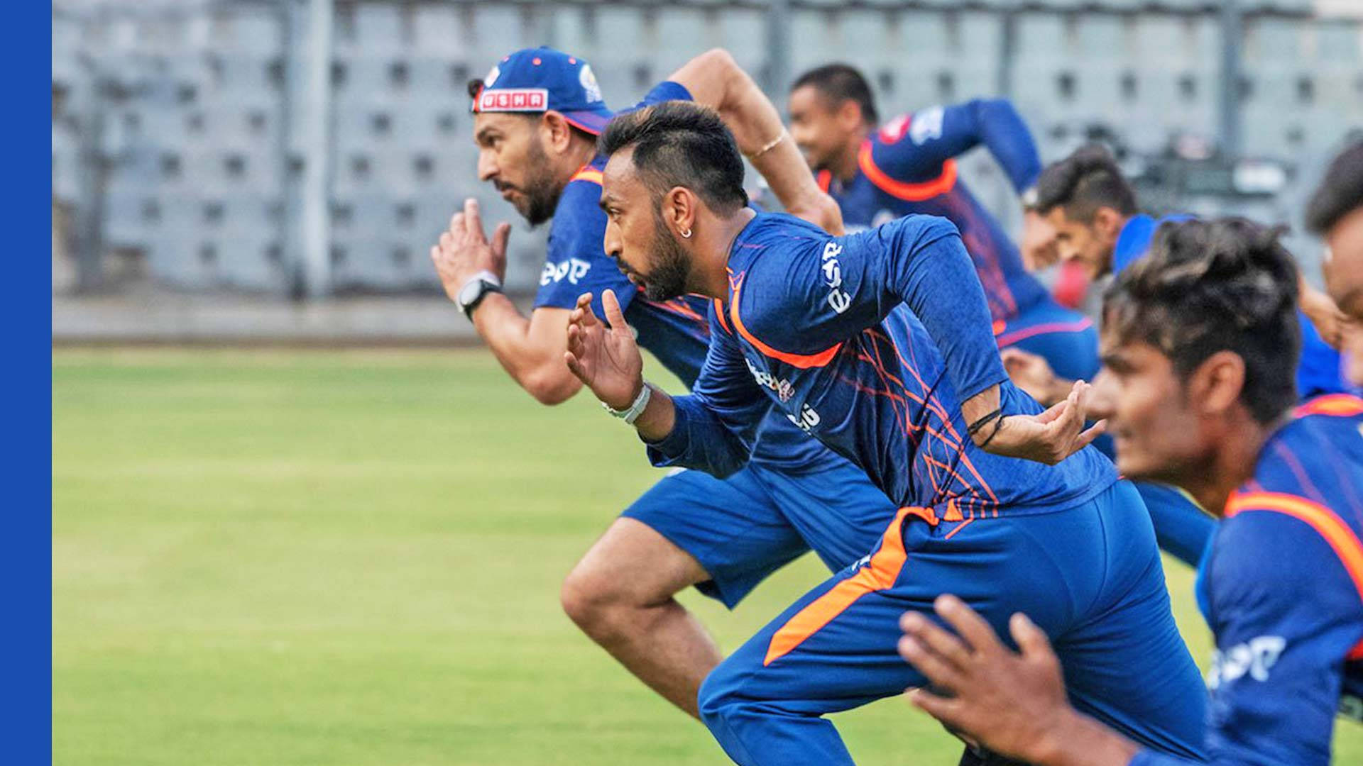 Delhi Capitals, blue uniforms, green field, Full HD Desktop Wallpaper