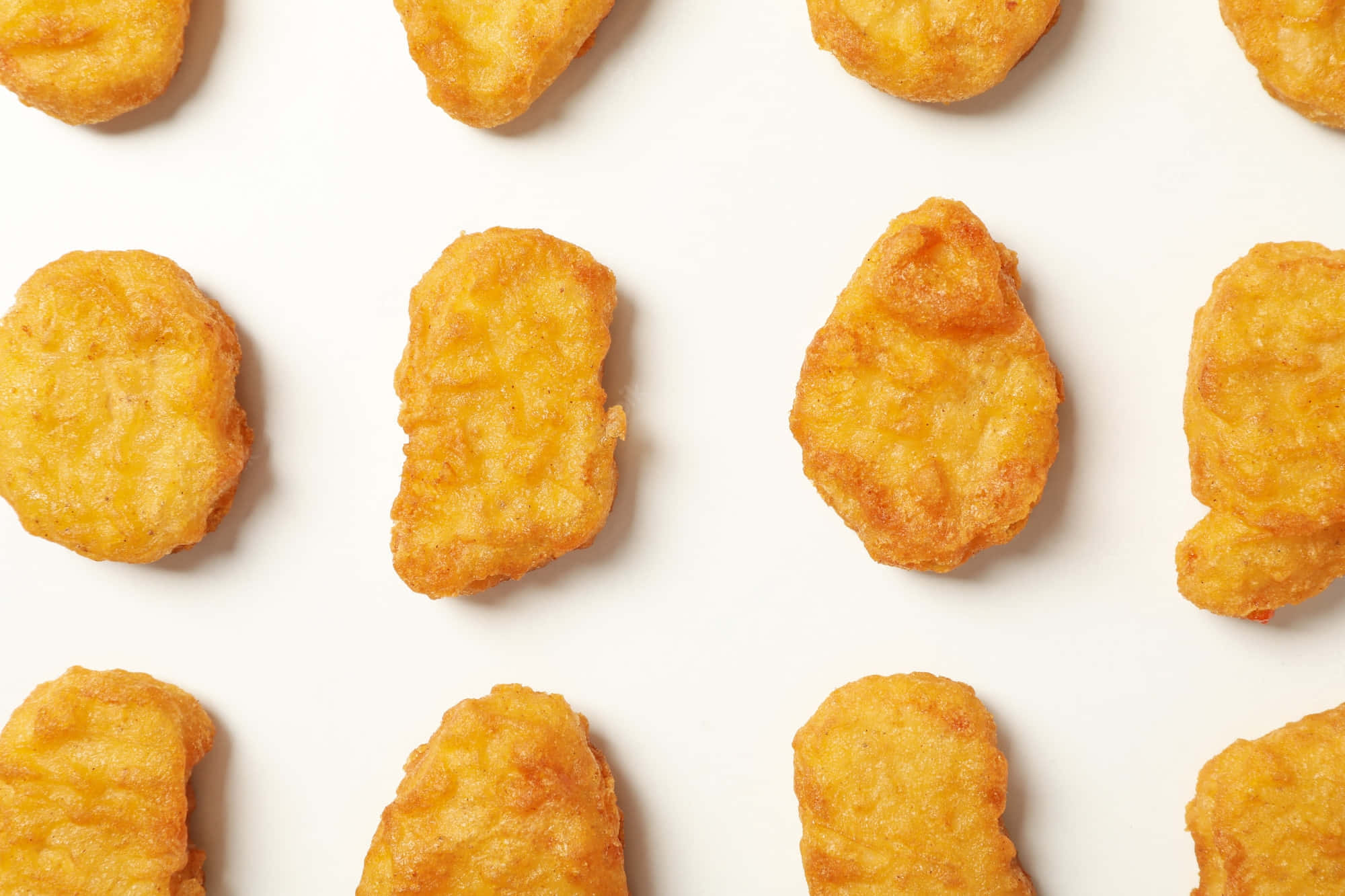 chicken nuggets, golden-brown, scattered pattern, Full HD Desktop Wallpaper