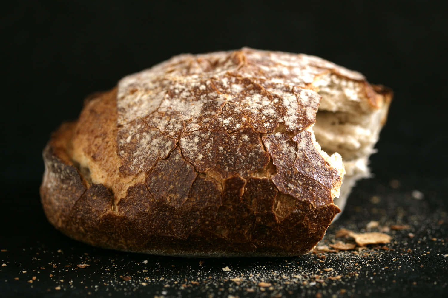 crusty sourdough bread, golden crust, soft airy interior, HD Desktop Wallpaper
