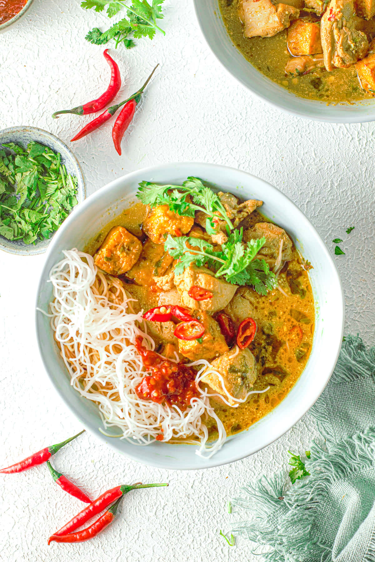 Curry Laksa, thin vermicelli, Thai curry, HD Phone Wallpaper