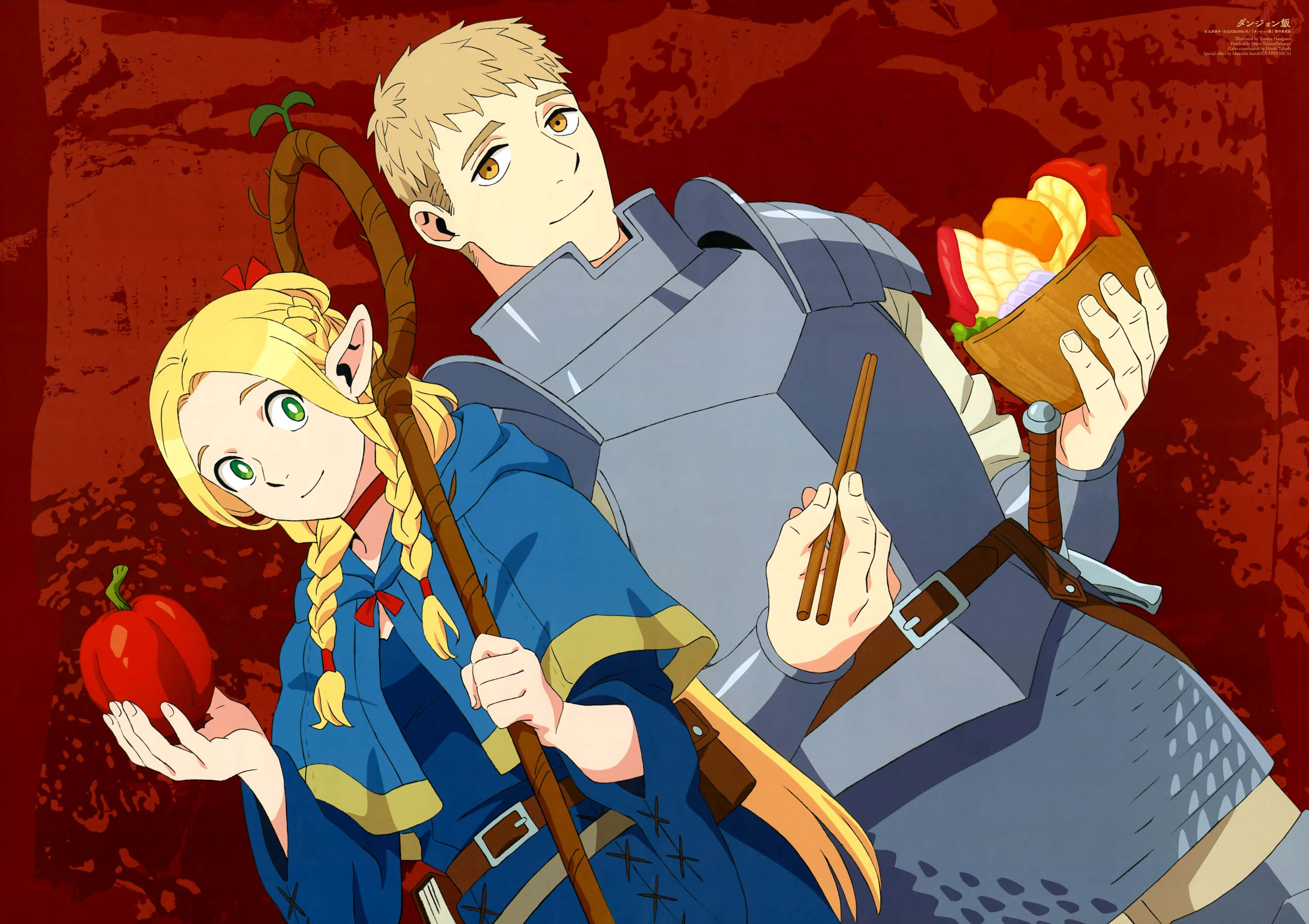 Delicious In Dungeon, anime adventurers, armor, 4K Desktop Wallpaper