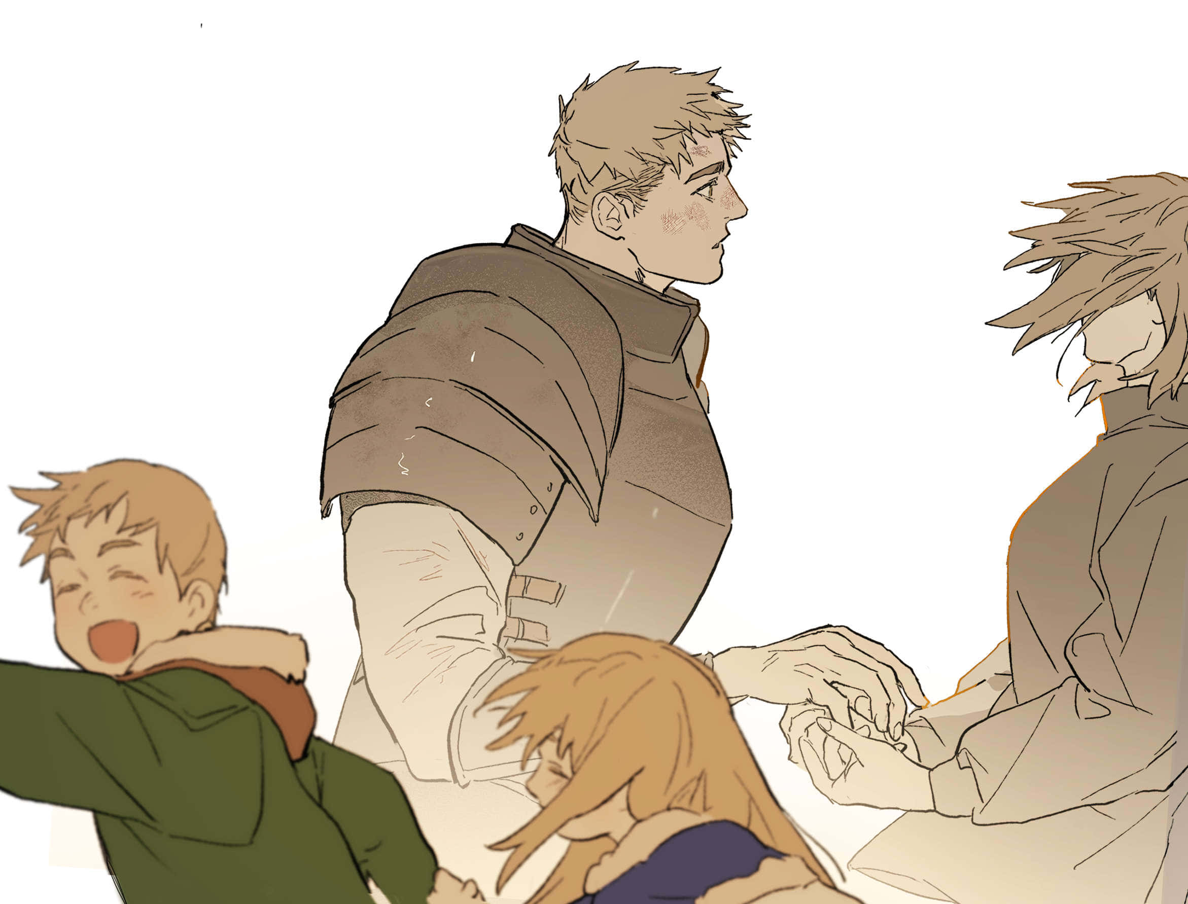 Delicious In Dungeon, adventurers gathering, anime characters, Full HD Desktop Wallpaper