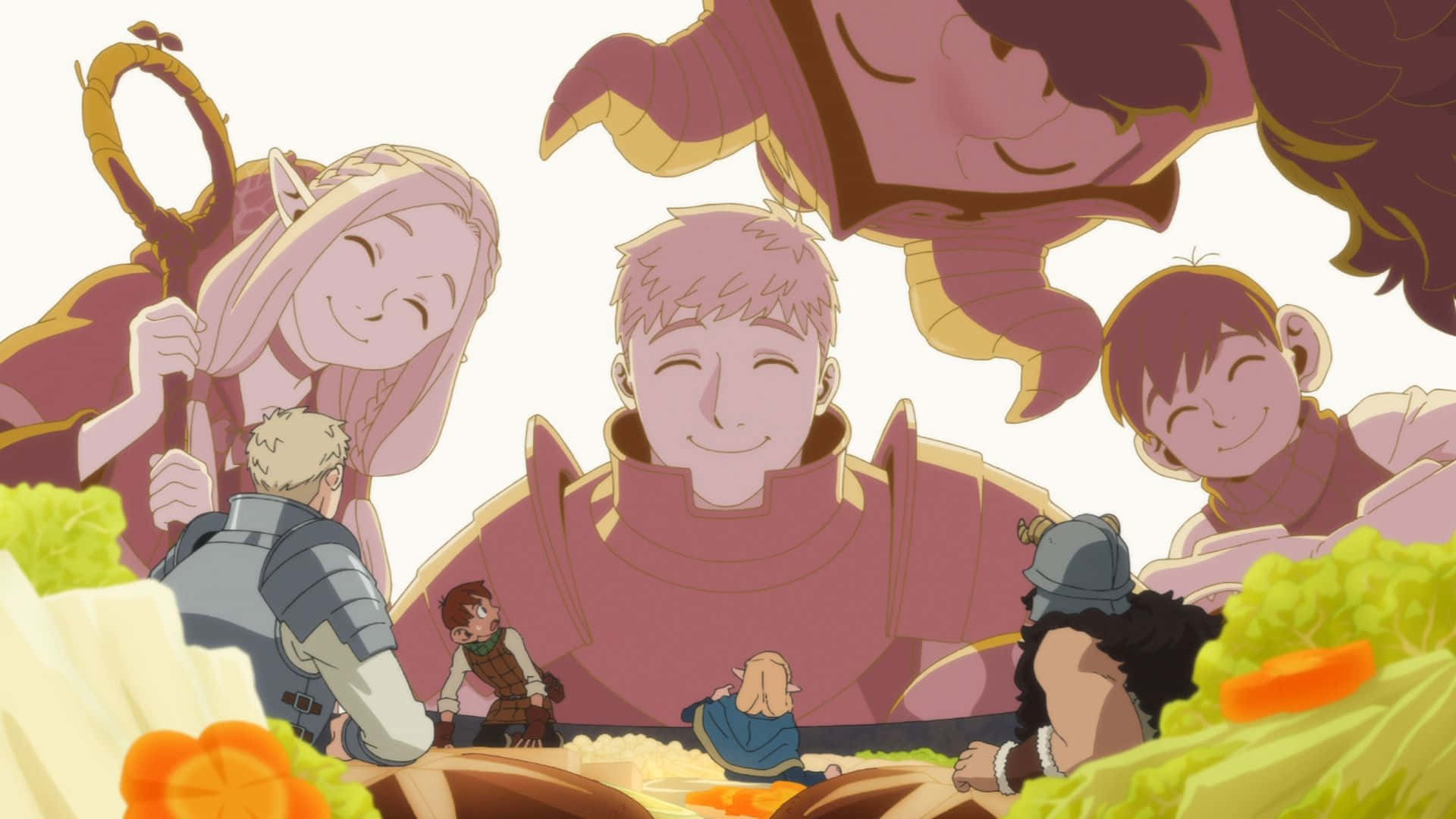 Delicious In Dungeon, anime group, diverse characters, Full HD Desktop Wallpaper