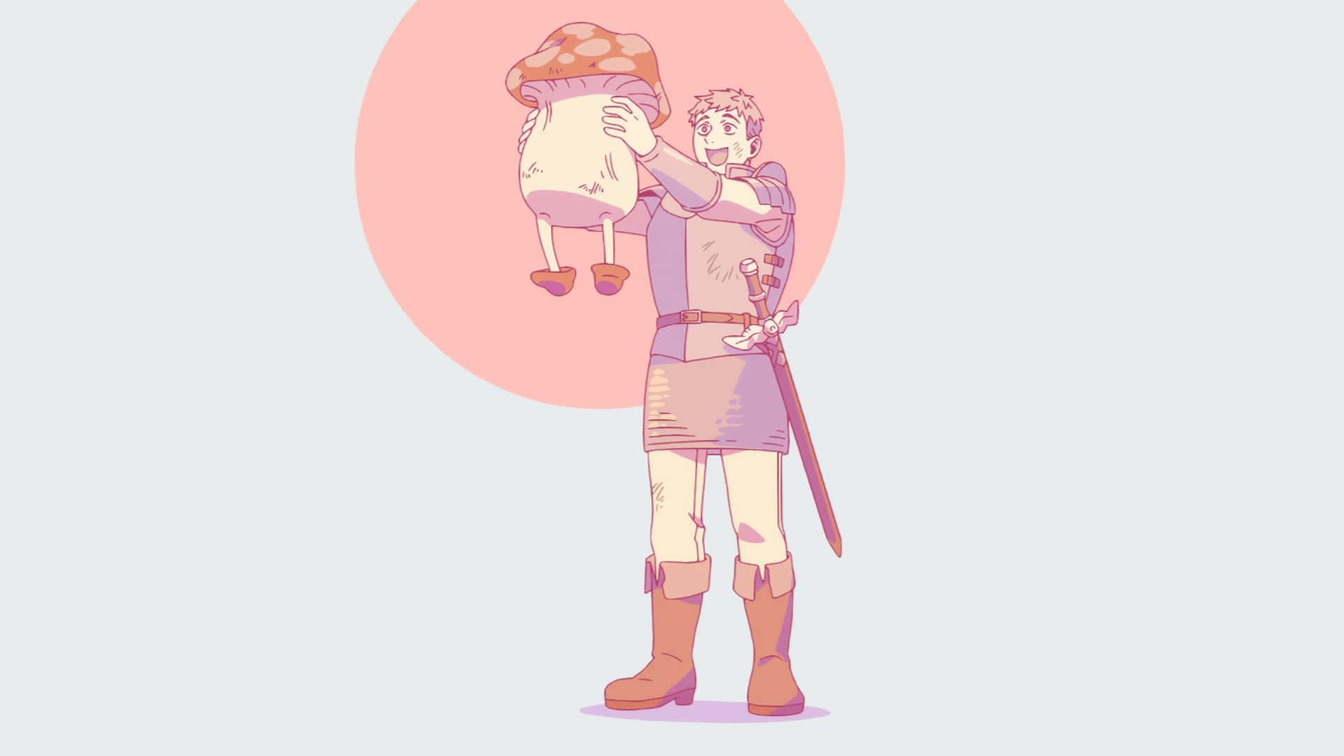 Delicious In Dungeon, knight, purple armor, Full HD Desktop Wallpaper