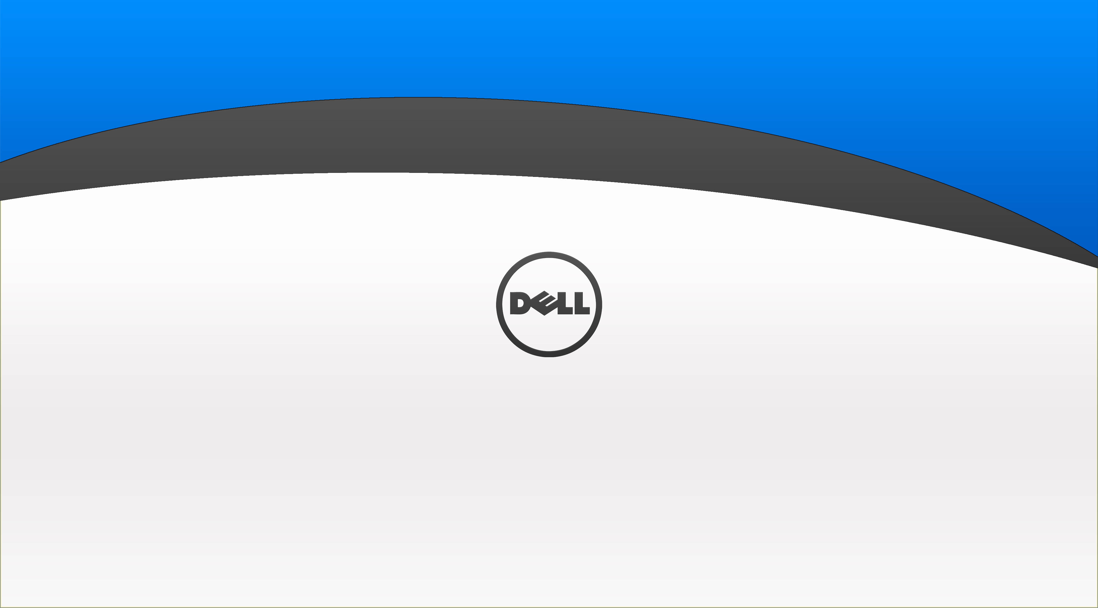 Dell 4K, Dell logo, white curved surface, 4K Desktop Wallpaper