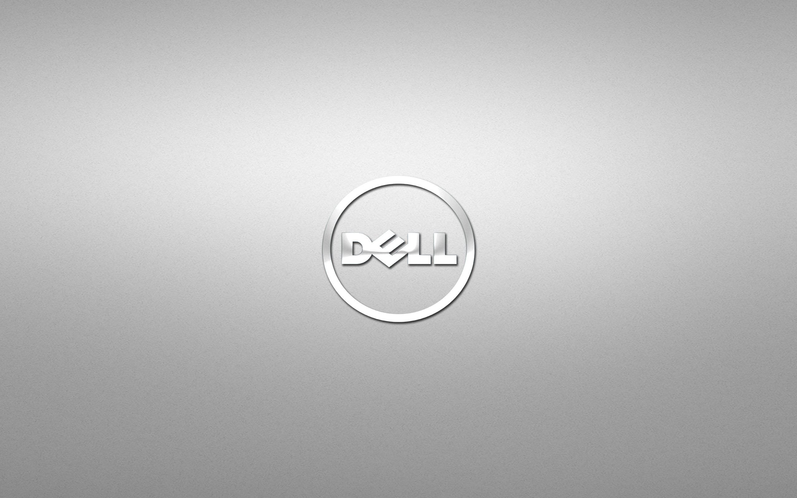 silver, Dell HD, logo, 2K Desktop Wallpaper