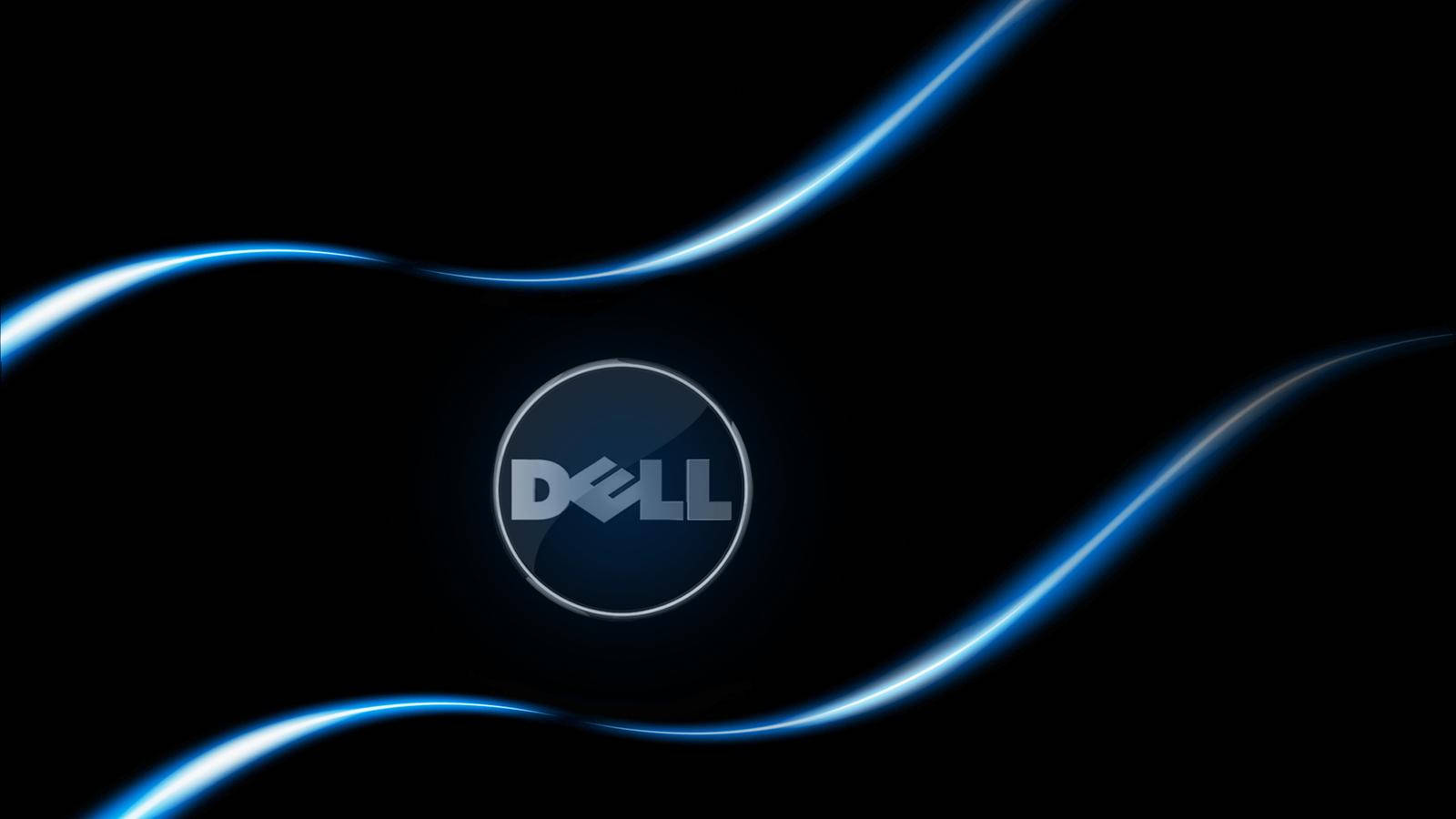 Dell HD, Dell logo, black background, HD Desktop Wallpaper