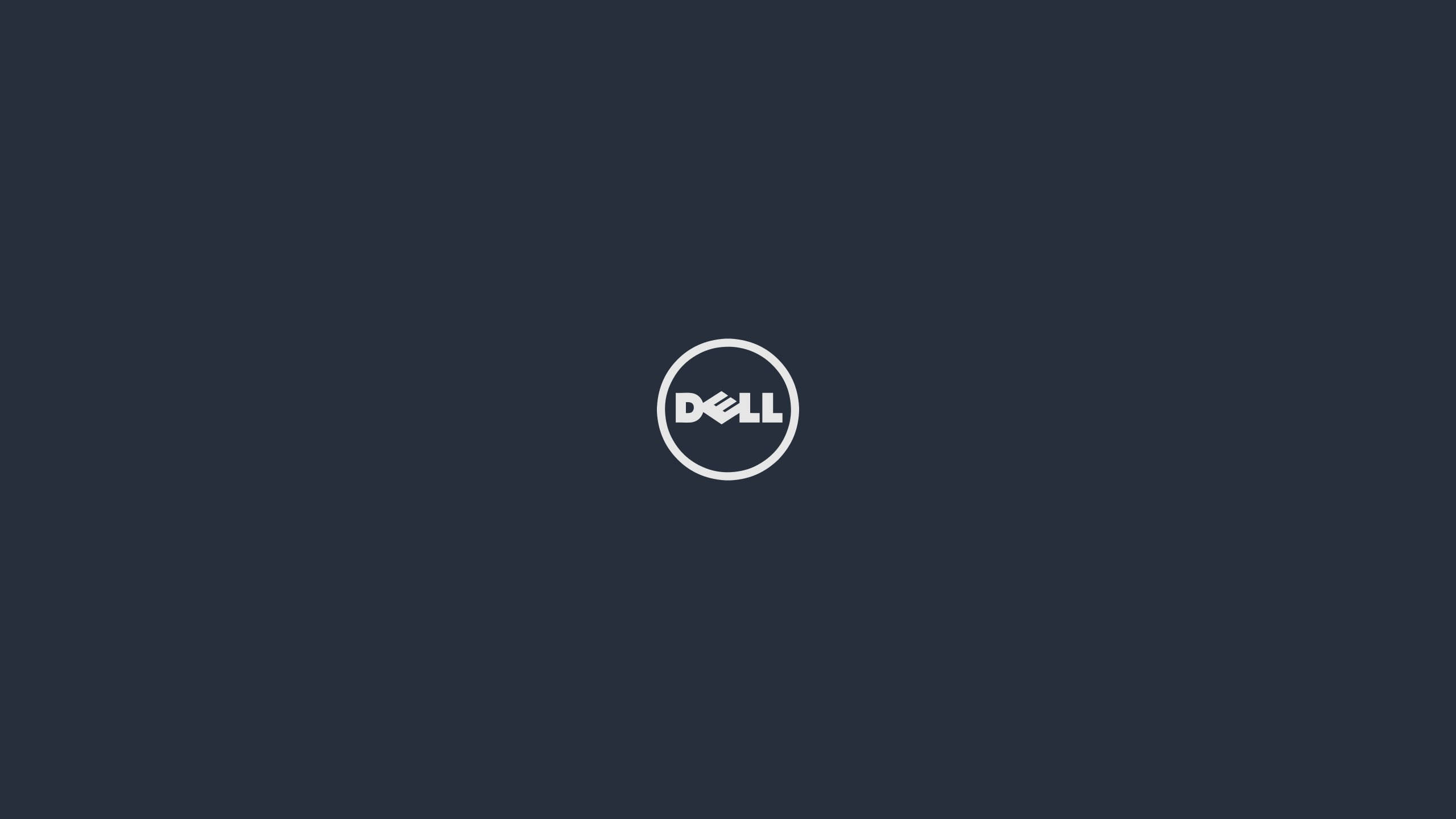 Dell, Dell logo, white, 2K Desktop Wallpaper