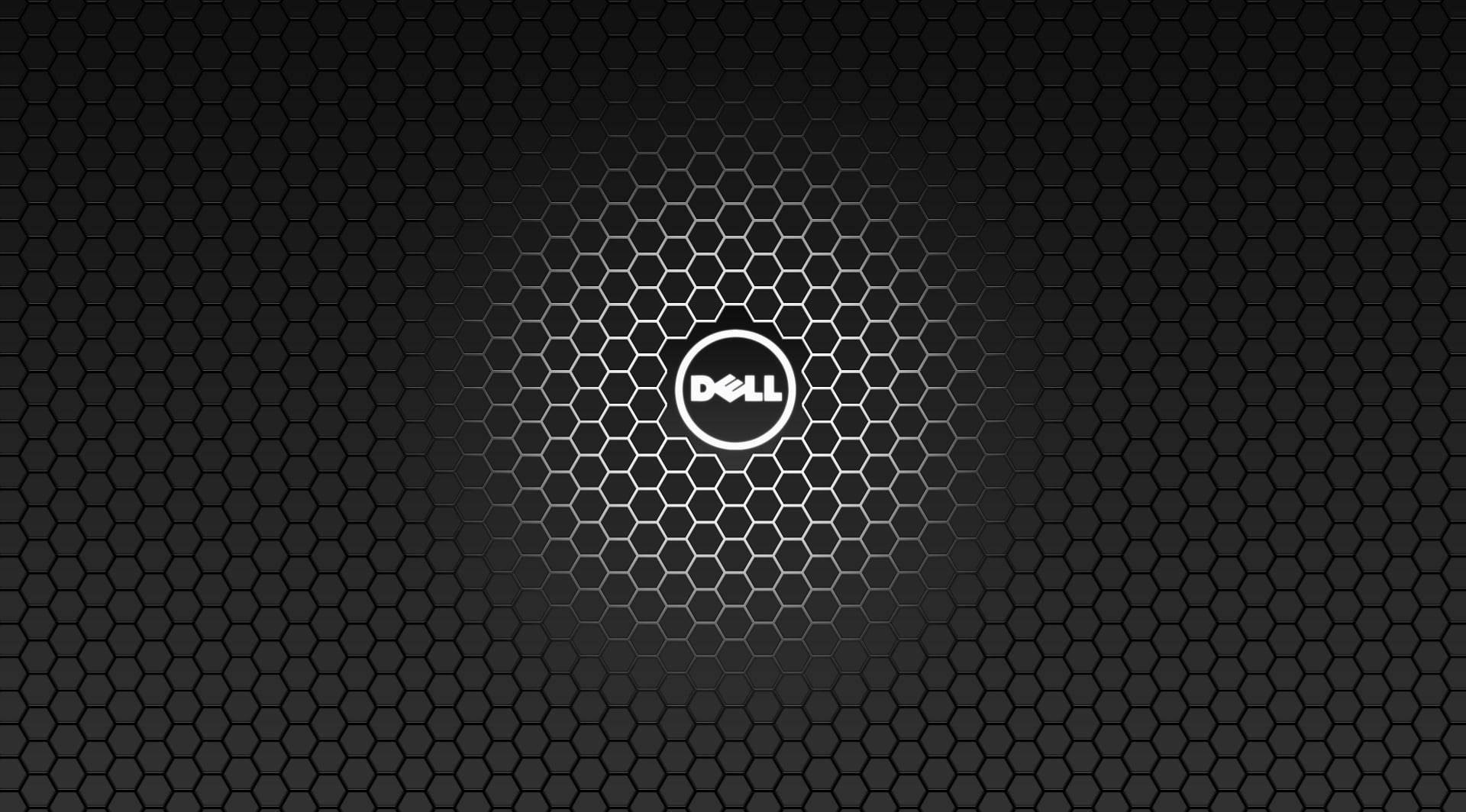 Dell, hexagonal mesh, dark hexagonal grid pattern, Full HD Desktop Wallpaper