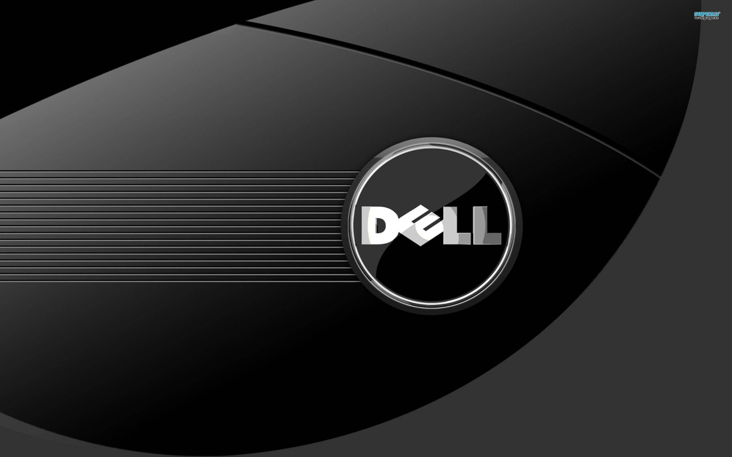 Dell, lustrous black, glossy curved surface, 2K Desktop Wallpaper