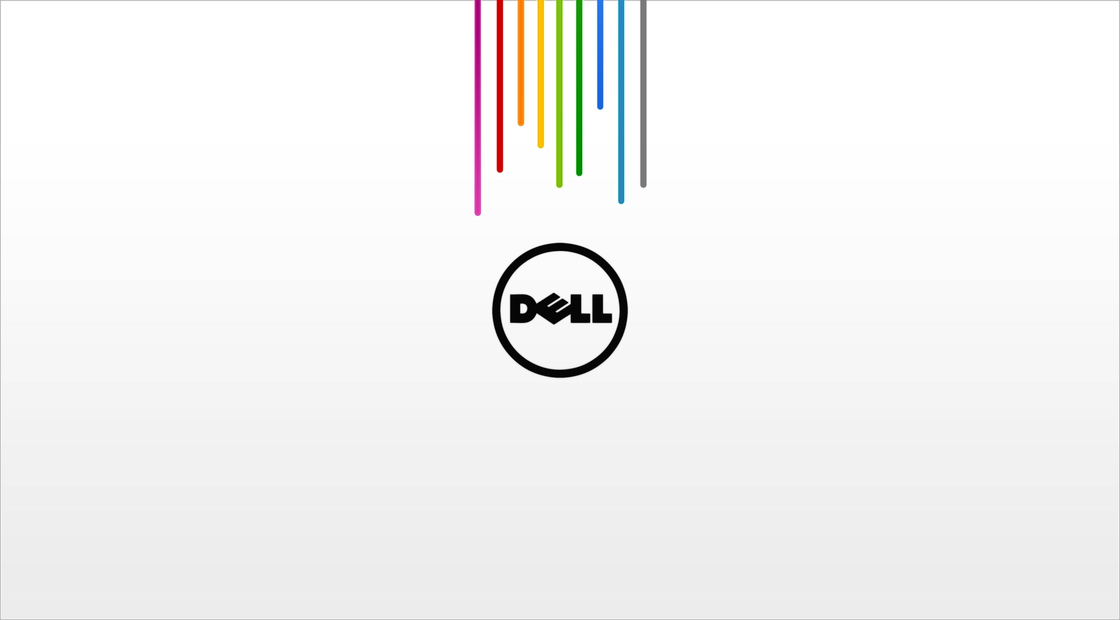Dell, logo, rainbow, 4K Desktop Wallpaper