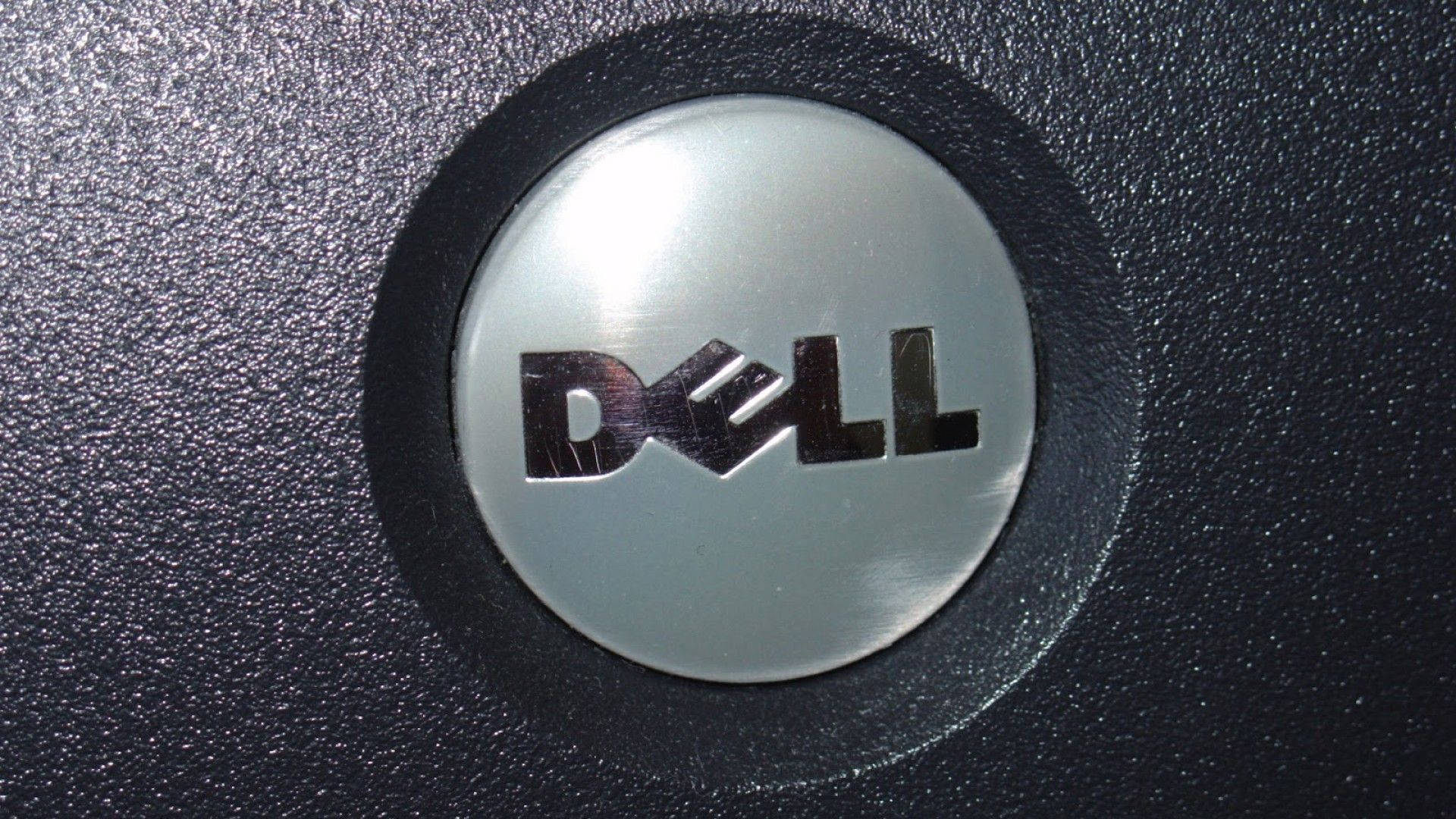 Dell, vintage Dell logo, brushed metal, Full HD Desktop Wallpaper