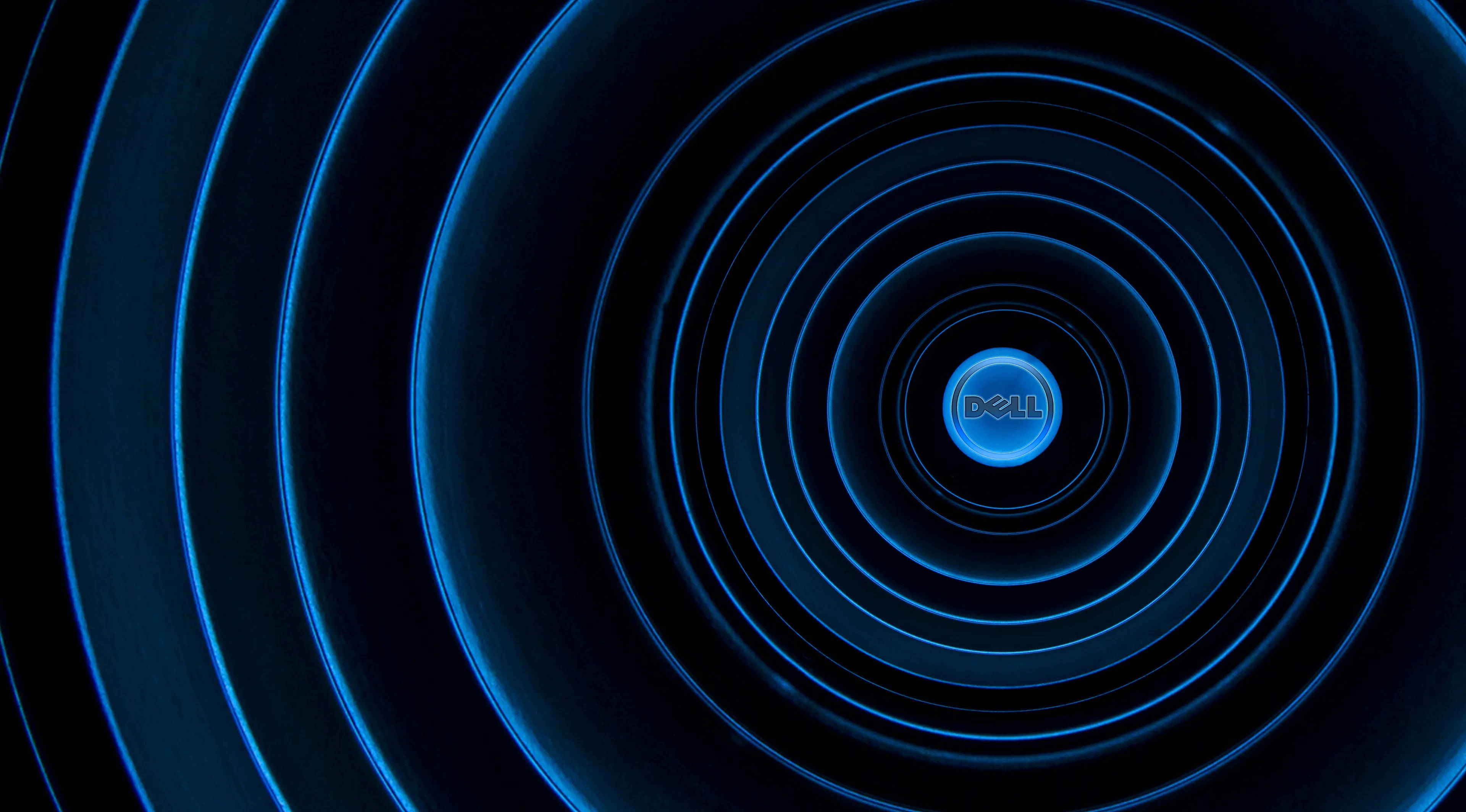 Dell, 4K, glowing Dell logo, 4K Desktop Wallpaper
