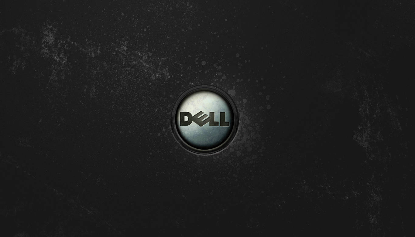Dell, button logo, metallic frame, HD Desktop Wallpaper