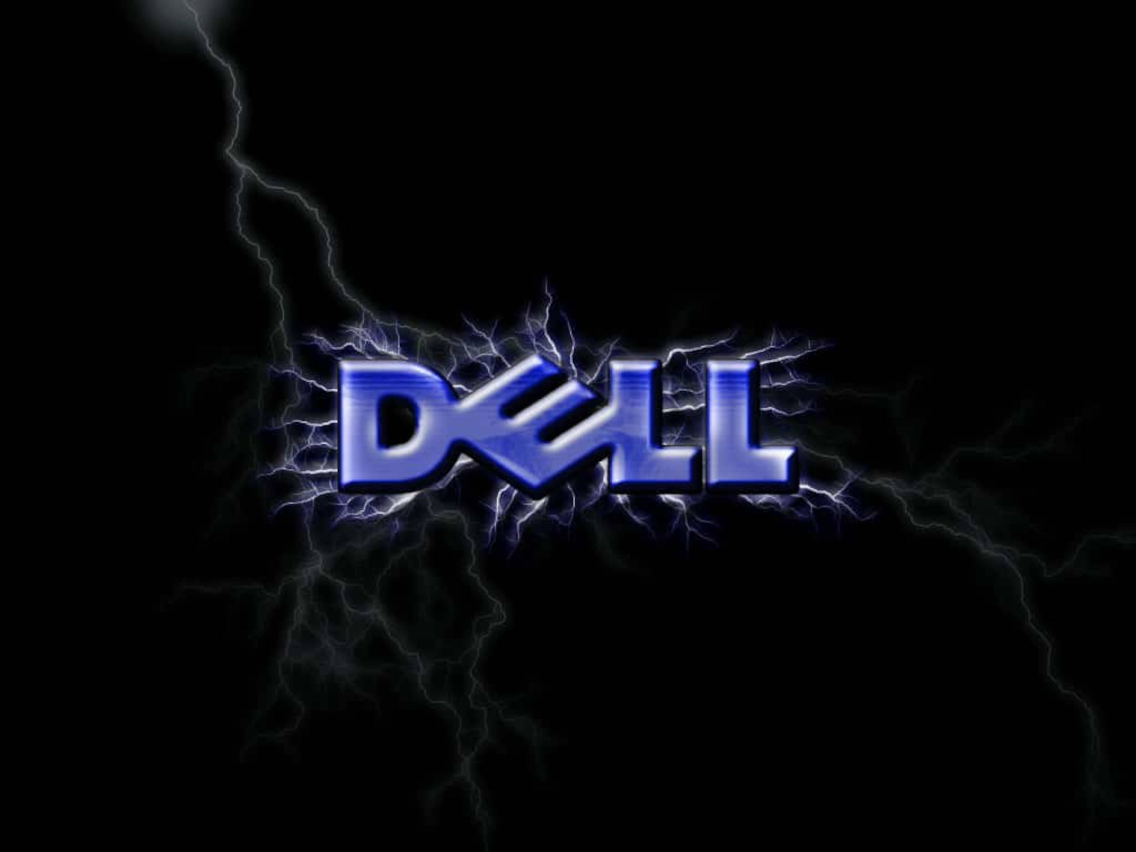 Dell, 90s inspired, electric blue lightning, 4K Desktop Wallpaper