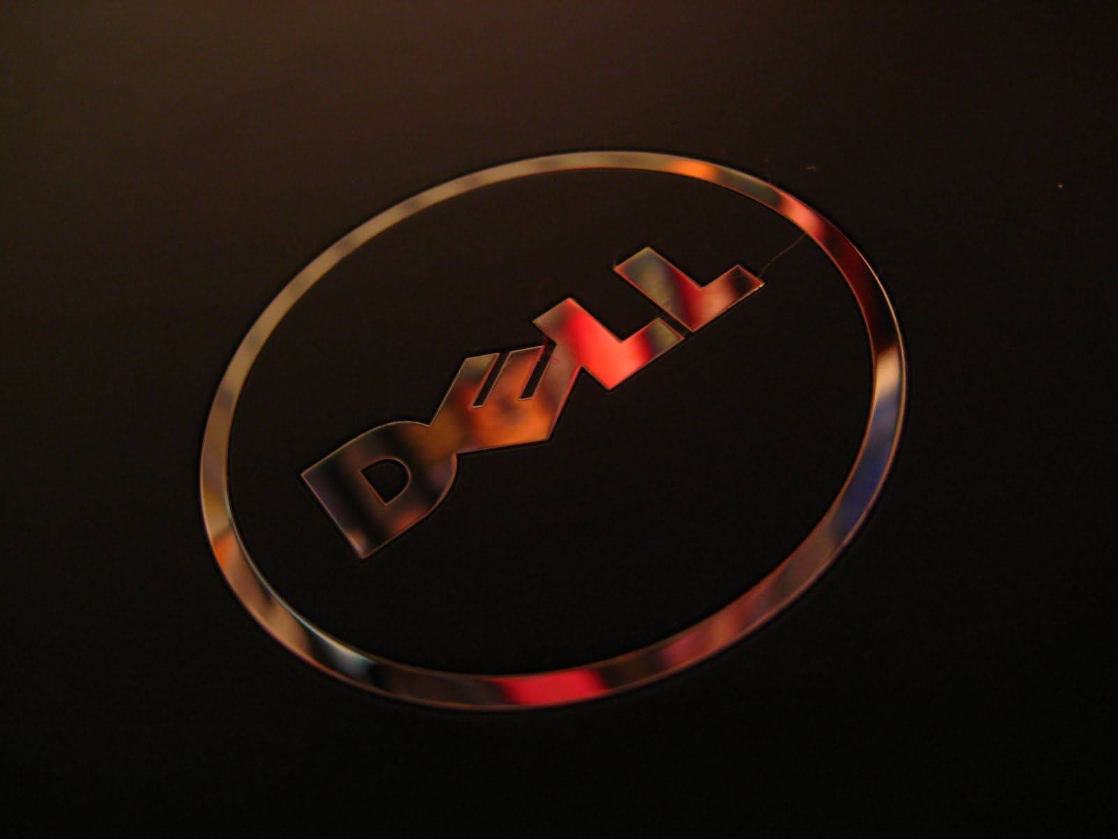 Dell, laptop lid, warm red, HD Desktop Wallpaper