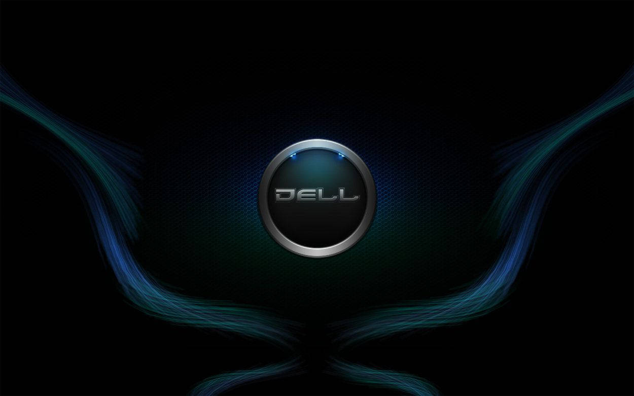 Dell, sleek Dell logo, blue light, SD Desktop Wallpaper