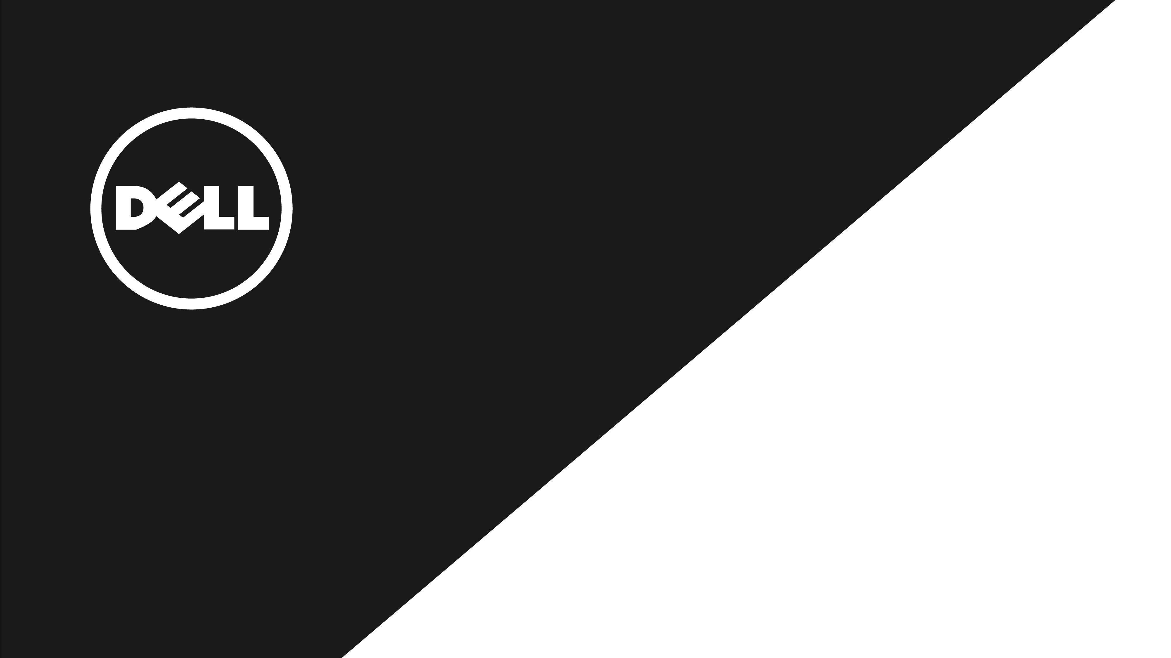 Dell, 4K, black and white, 4K Desktop Wallpaper