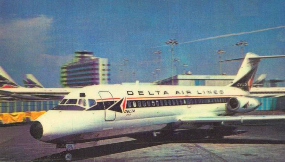Delta Airlines, vintage aircraft, jetliner, SD Desktop Wallpaper