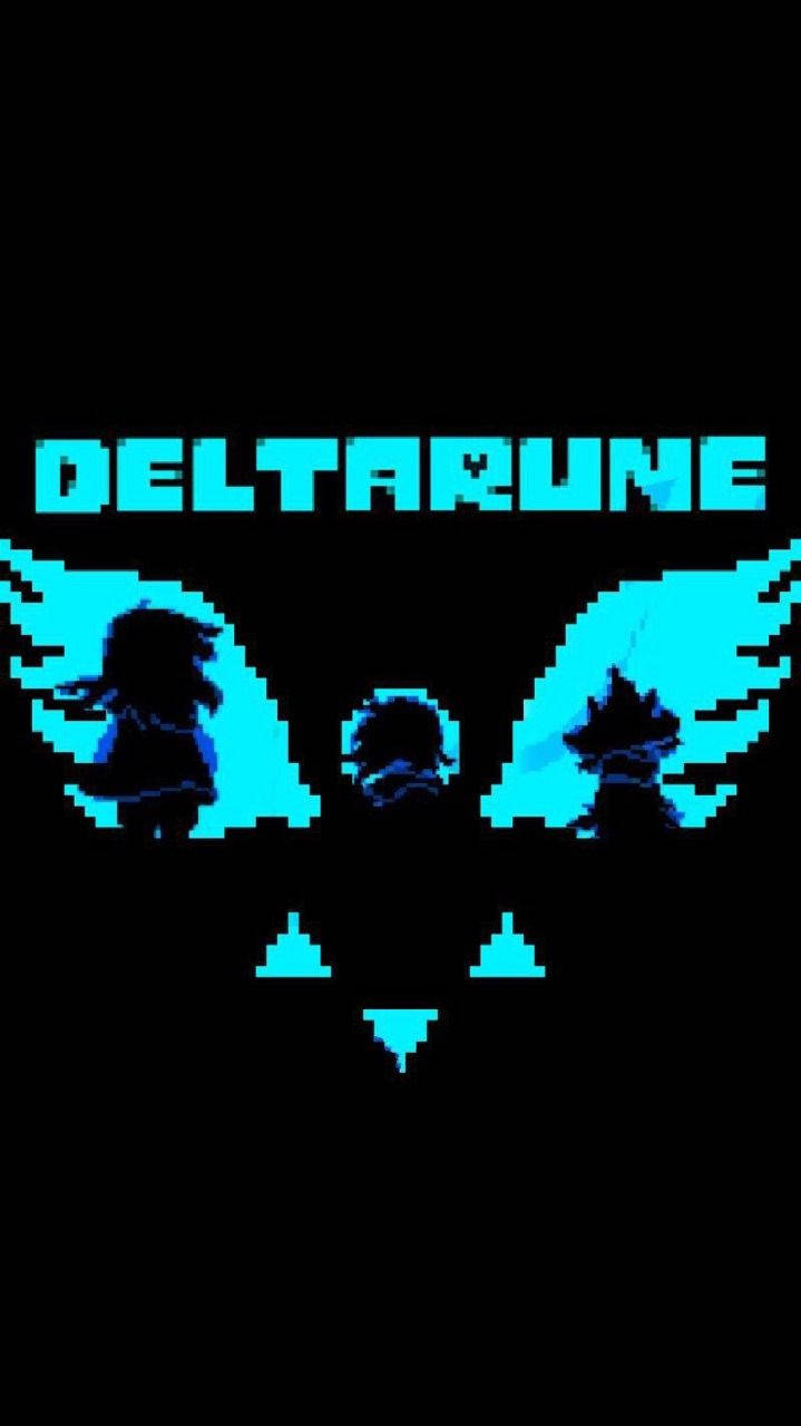 Deltarune, neon aqua, pixel art logo, HD Phone Wallpaper