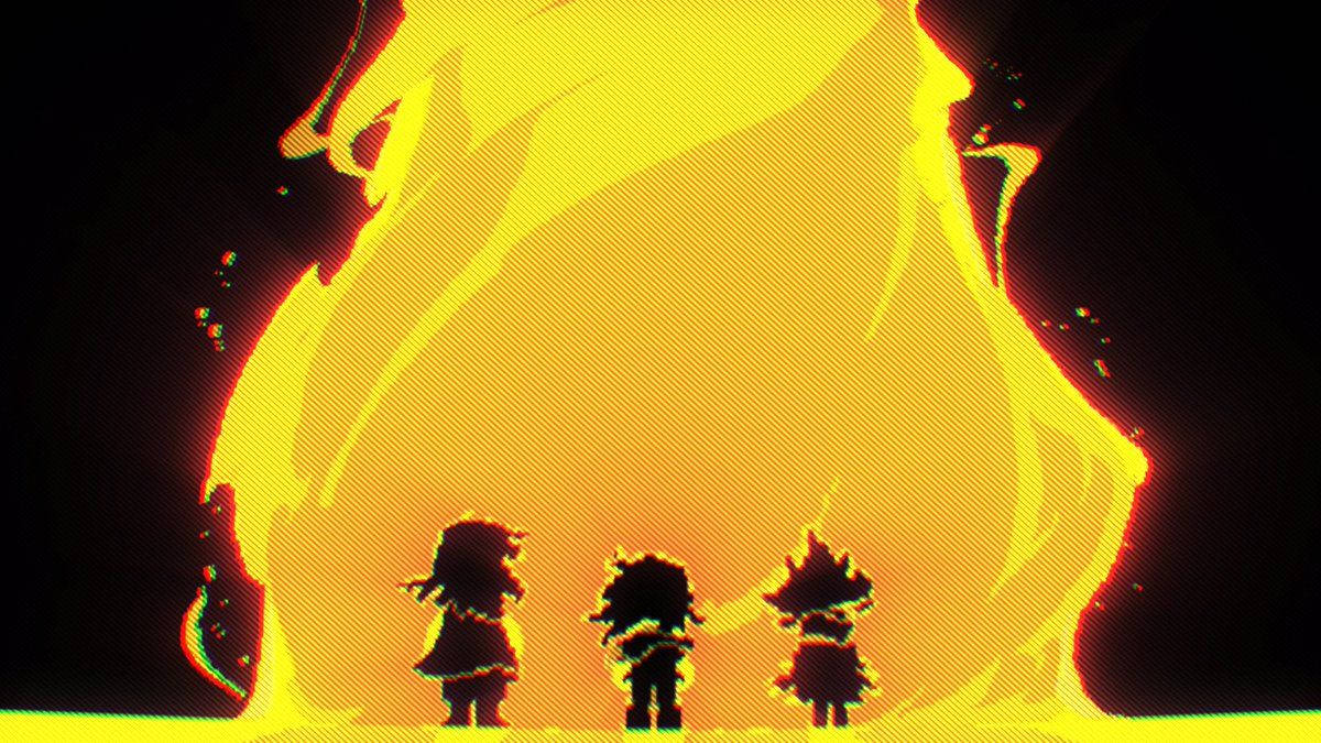 Deltarune, yellow fire, light miracle, SD Desktop Wallpaper