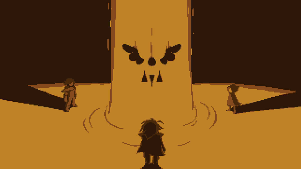 Deltarune, golden beam, towering golden door, SD Desktop Wallpaper