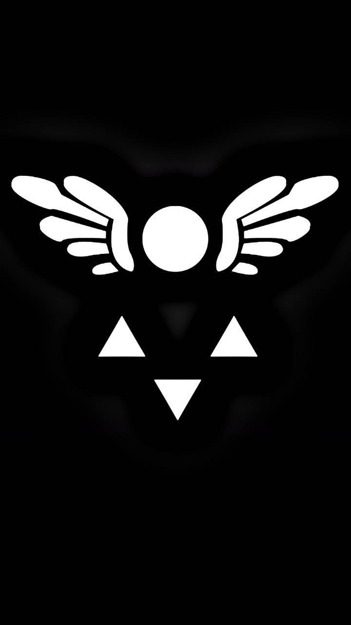Deltarune, black background, white stylized face, HD Phone Wallpaper