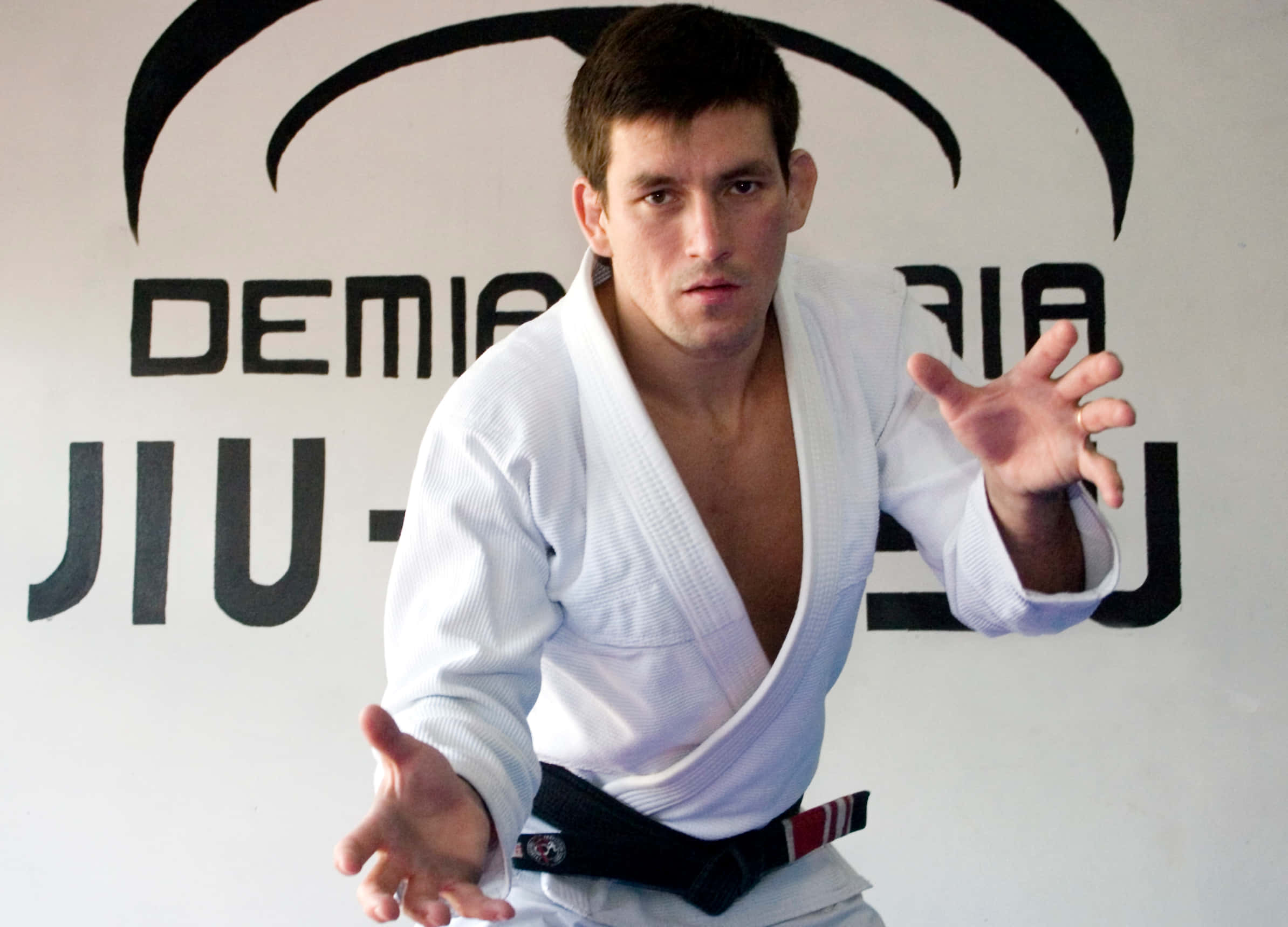 Demian Maia, white gi, black belt, Full HD Desktop Wallpaper