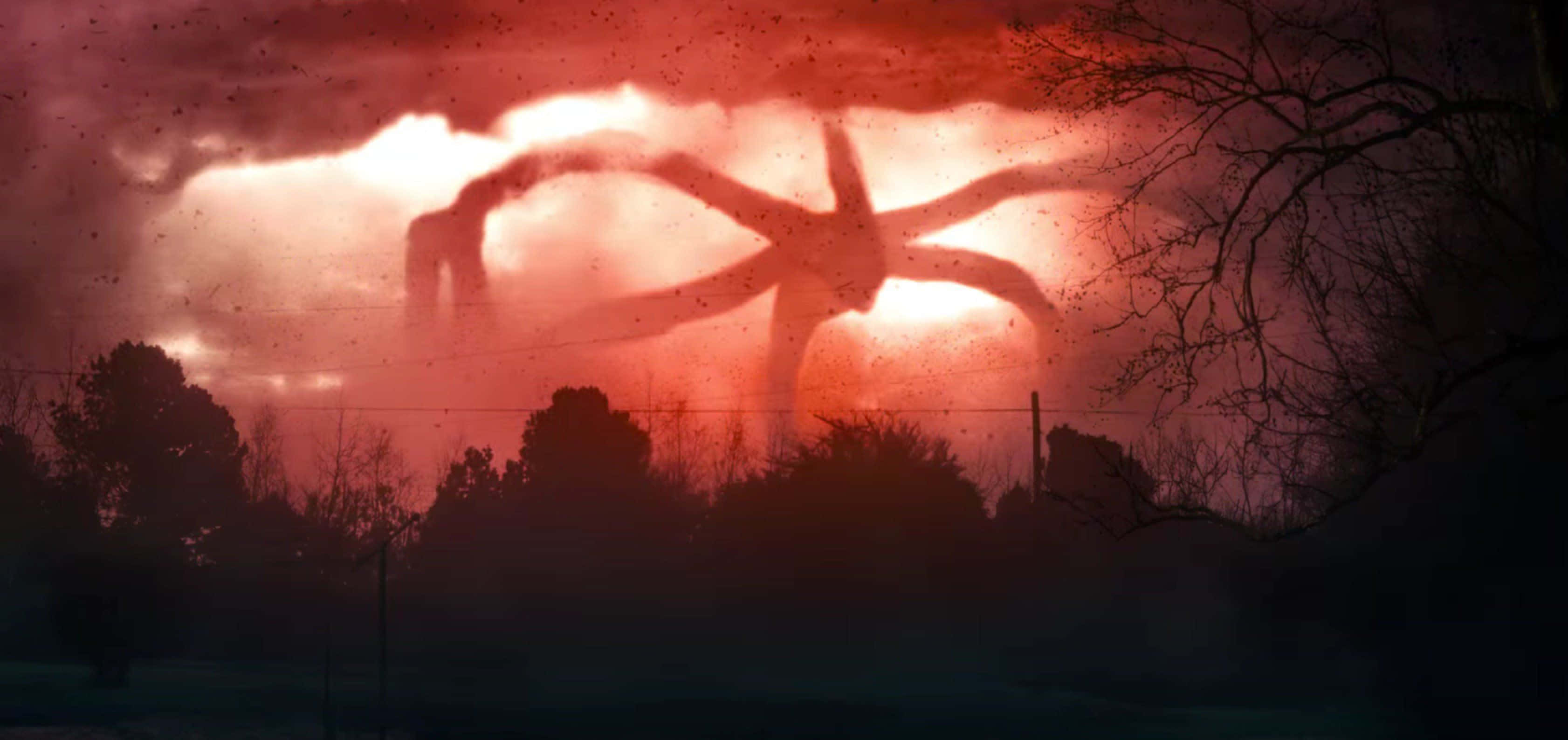Demogorgon, Stranger Things, blood red sky, 2K Desktop Wallpaper