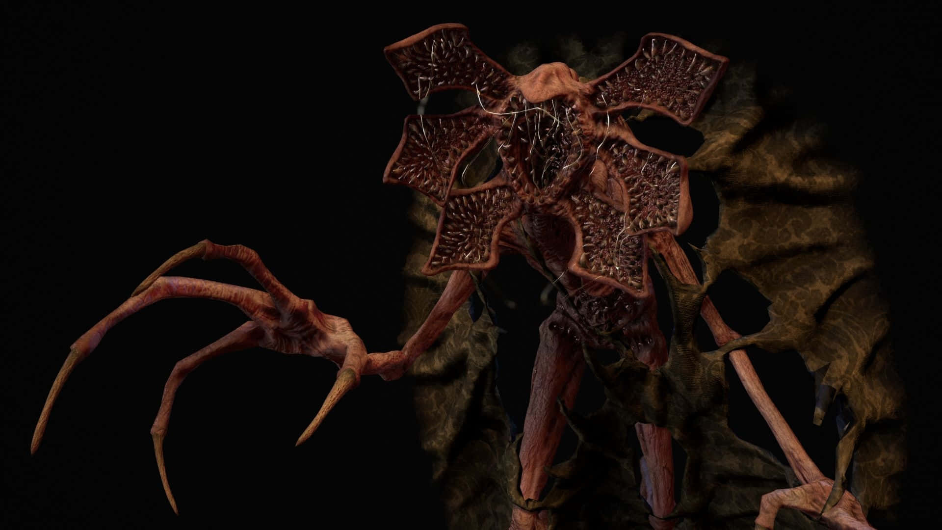 Demogorgon, Stranger Things, red alien creature, Full HD Desktop Wallpaper