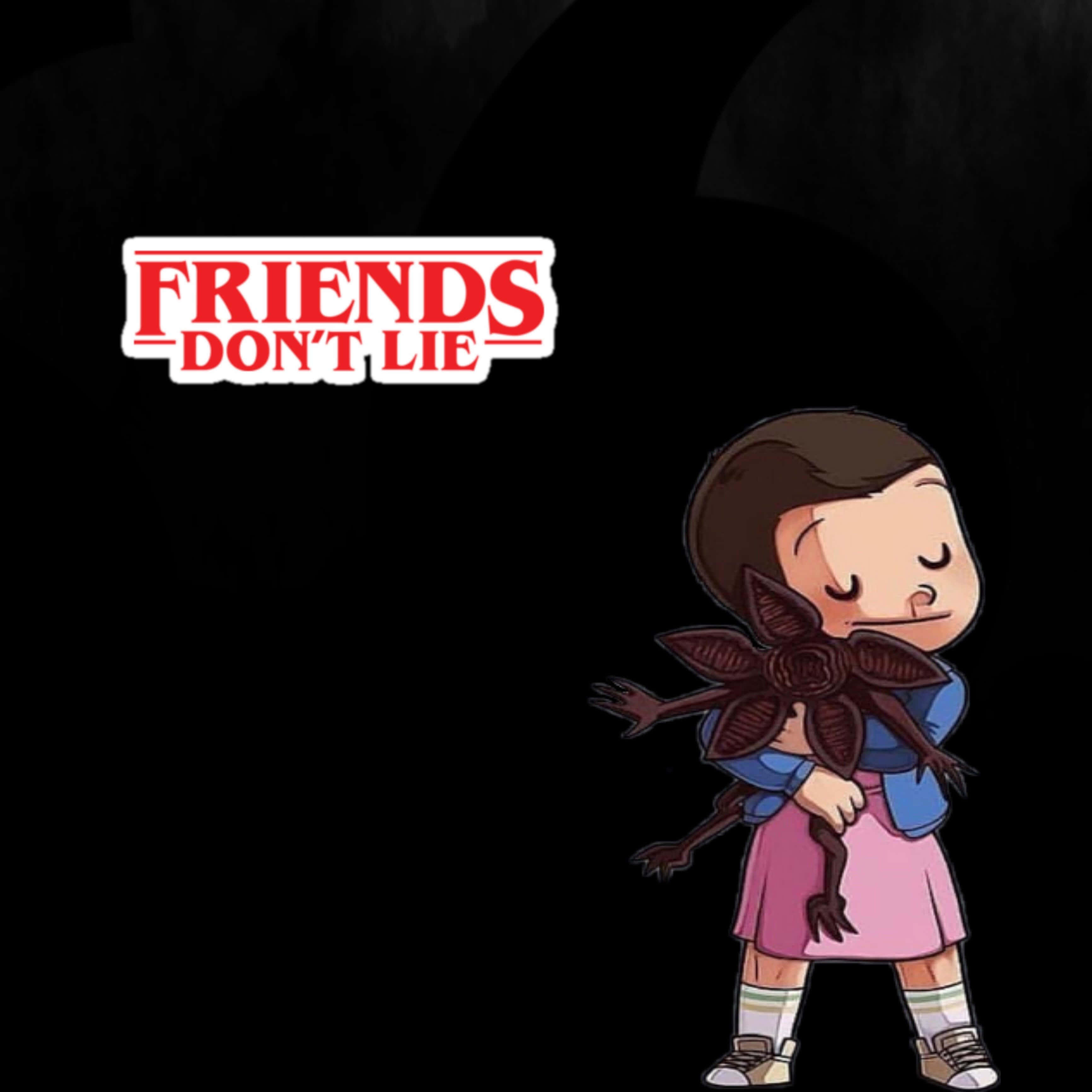 Demogorgon, Stranger Things, chibi-style girl, 2K Desktop Wallpaper