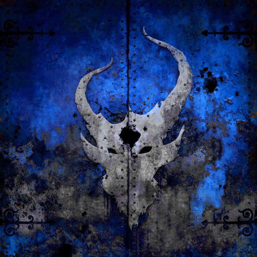 demon hunting, metallic skull, curved horns, SD Desktop Wallpaper