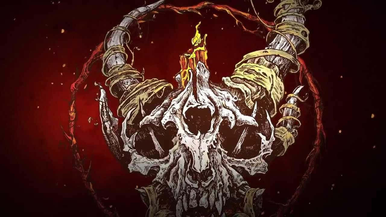 demon hunting, skull, curved horns, HD Desktop Wallpaper