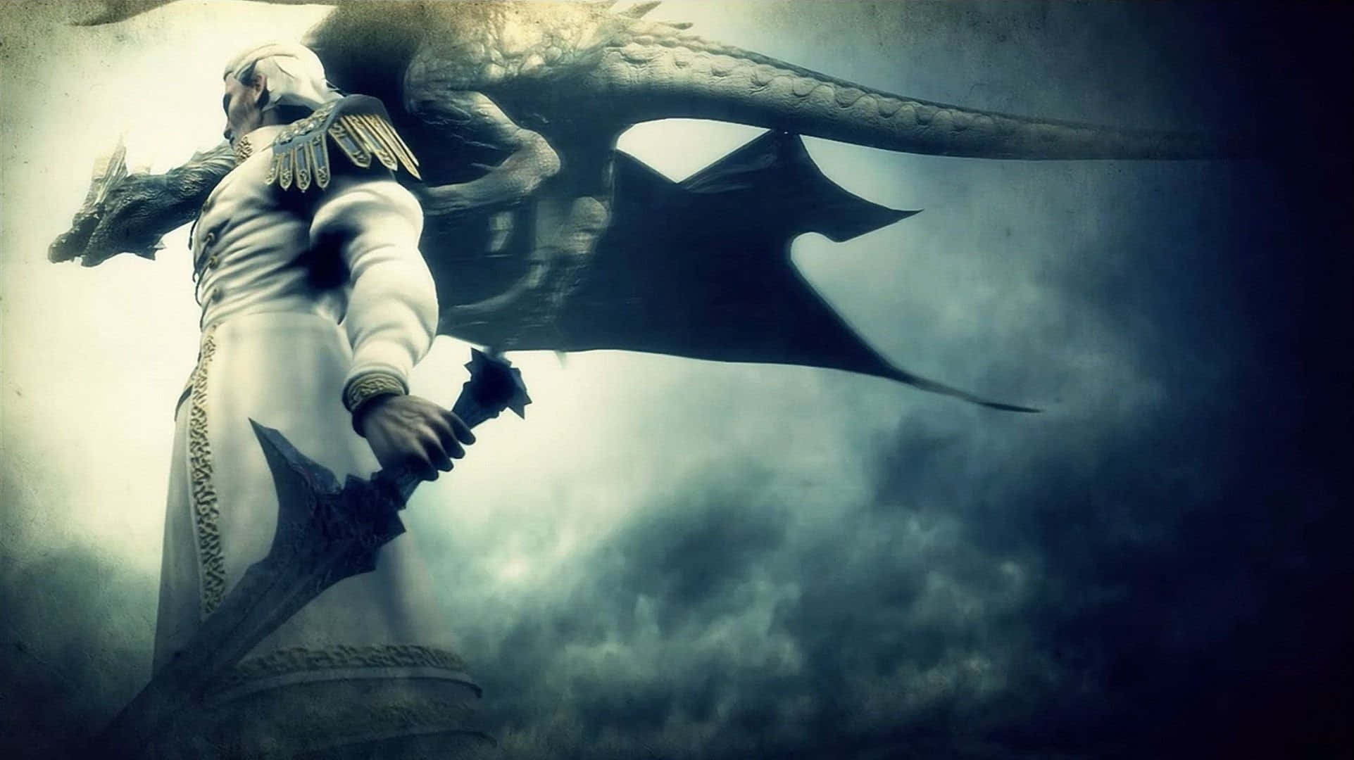 demon fighting 1923 x 1080 wallpaper, Two Demons locked in Epic Combat, warrior in white armor, Full HD Desktop Wallpaper