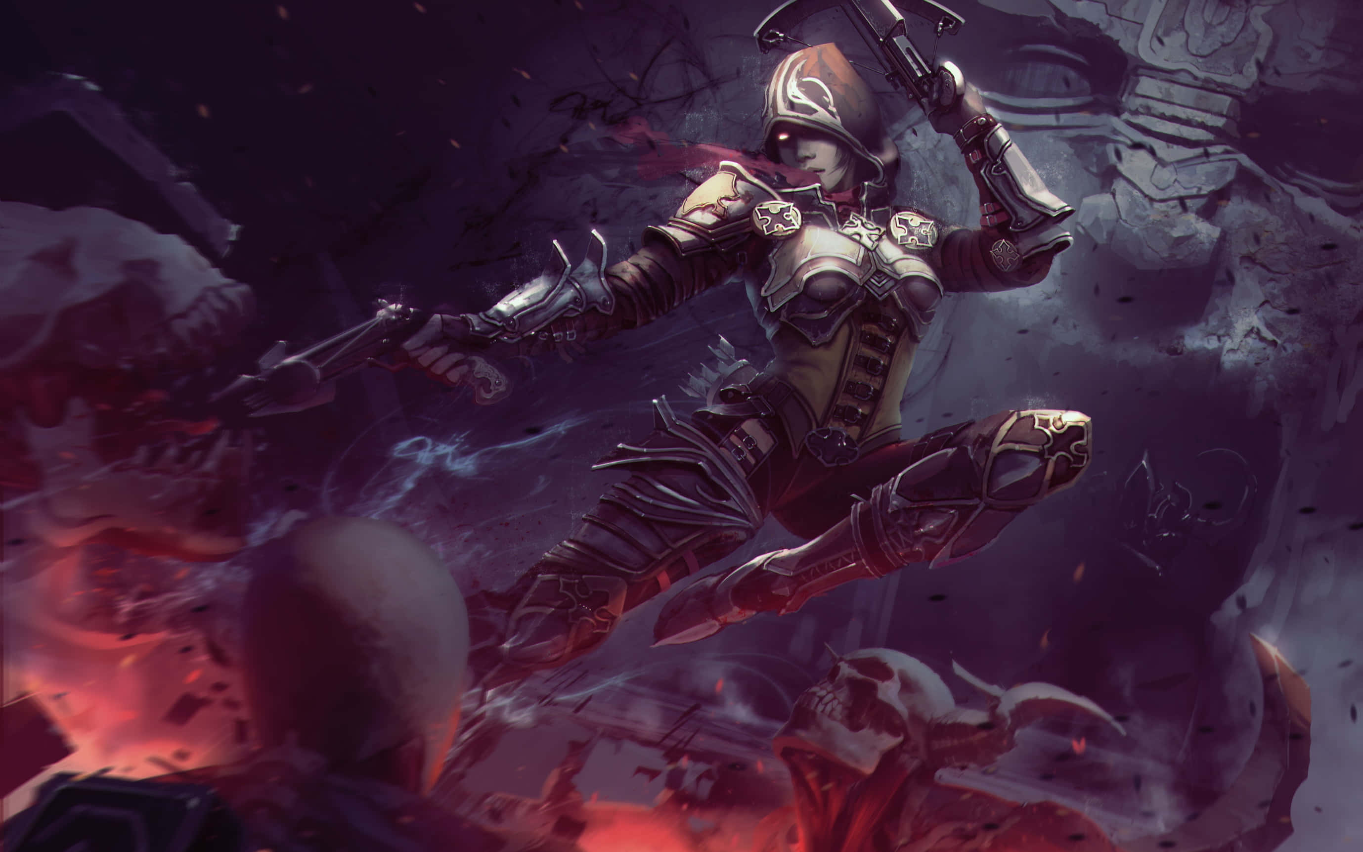 demon hunting, 2757 x 1723, warrior, 2K Desktop Wallpaper