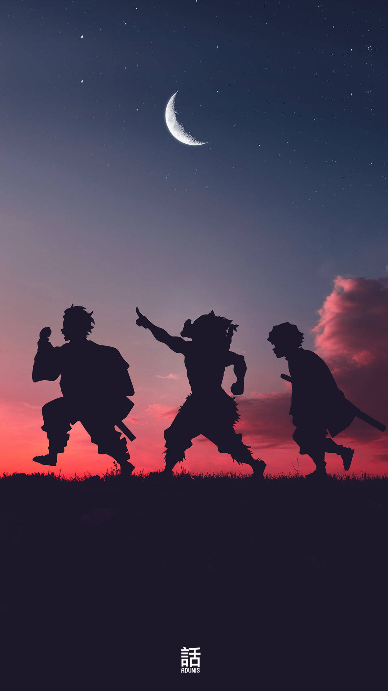 Demon Slayer Aesthetic, anime, iPhone, Full HD Phone Wallpaper