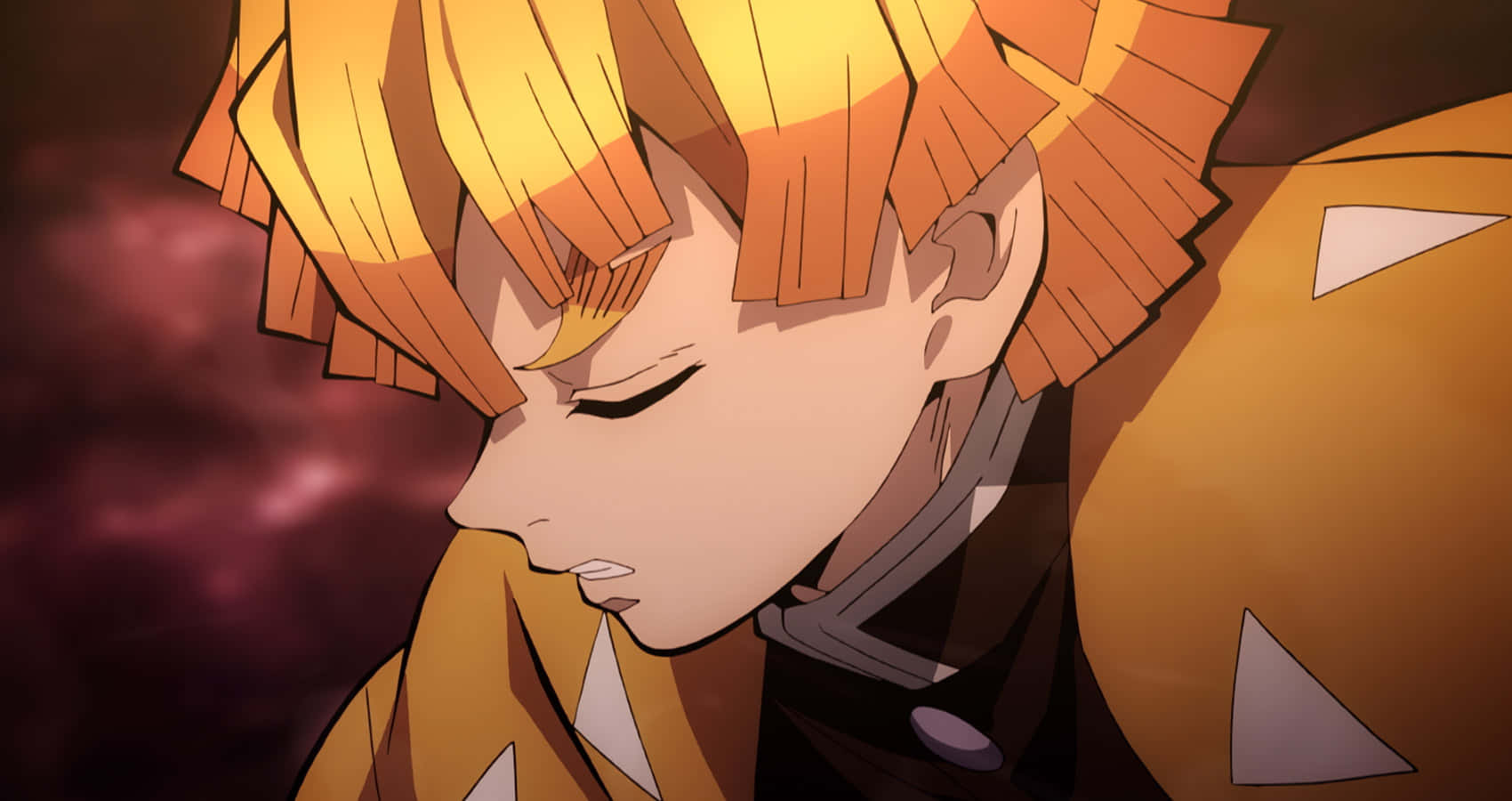 Demon Slayer Characters, spiky orange hair, closed eyes, HD Desktop Wallpaper