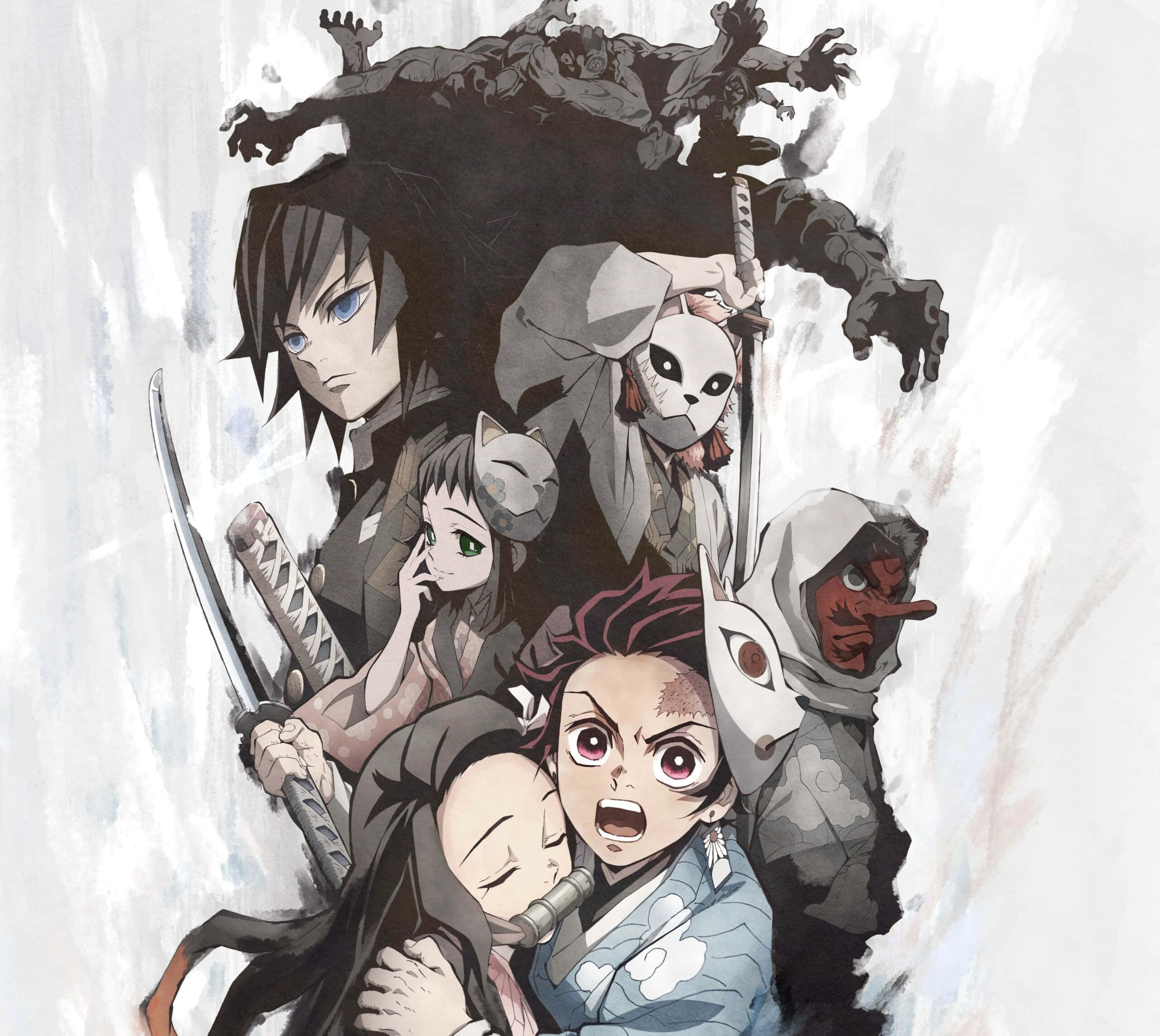 Demon Slayer, iPad, anime illustration, 2K Desktop Wallpaper