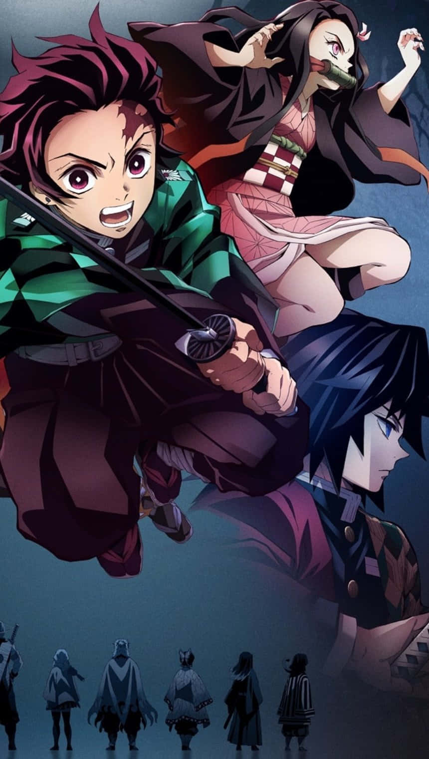 Demon Slayer Characters, anime warriors, swords, HD Phone Wallpaper
