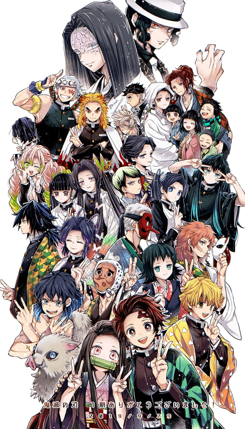 Demon Slayer Group, Demon Slayer, anime collage, HD Phone Wallpaper